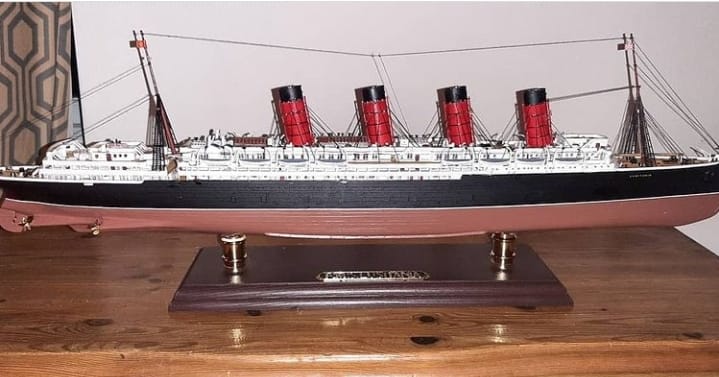 My 1/350 scale Lusitania model that I completed in November 2019.