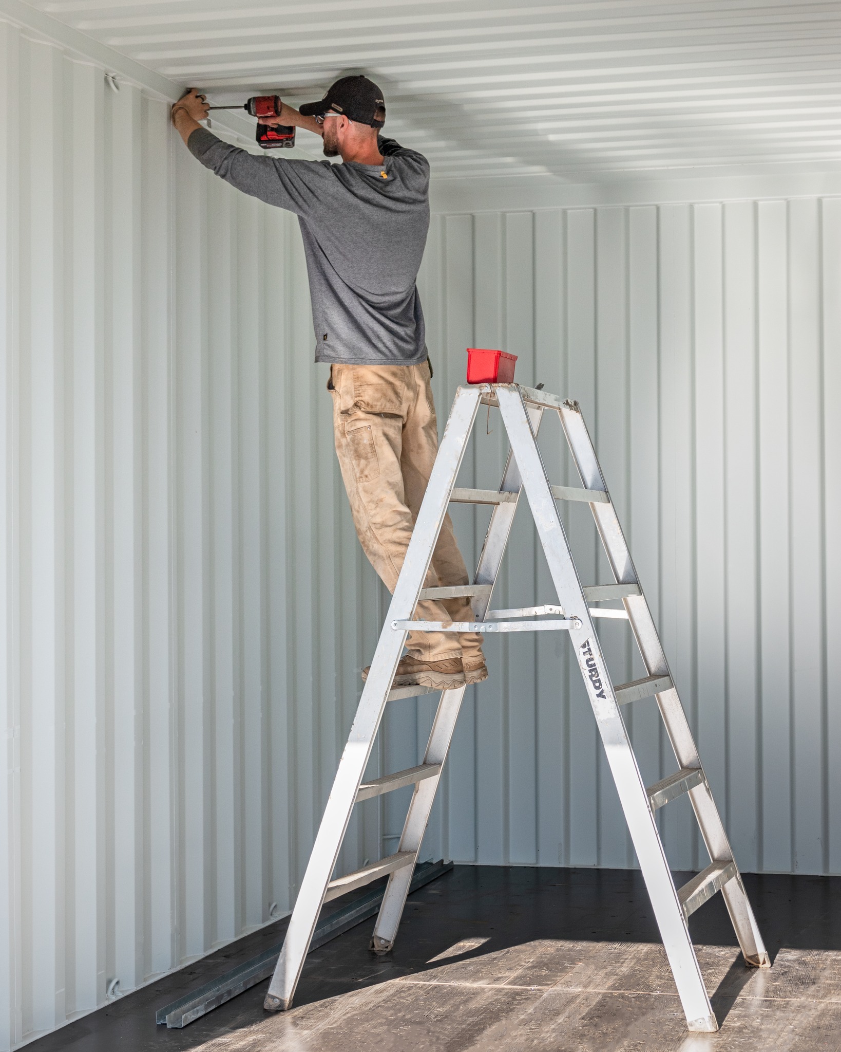Framing inside a shipping... - Container Modification World | Facebook
