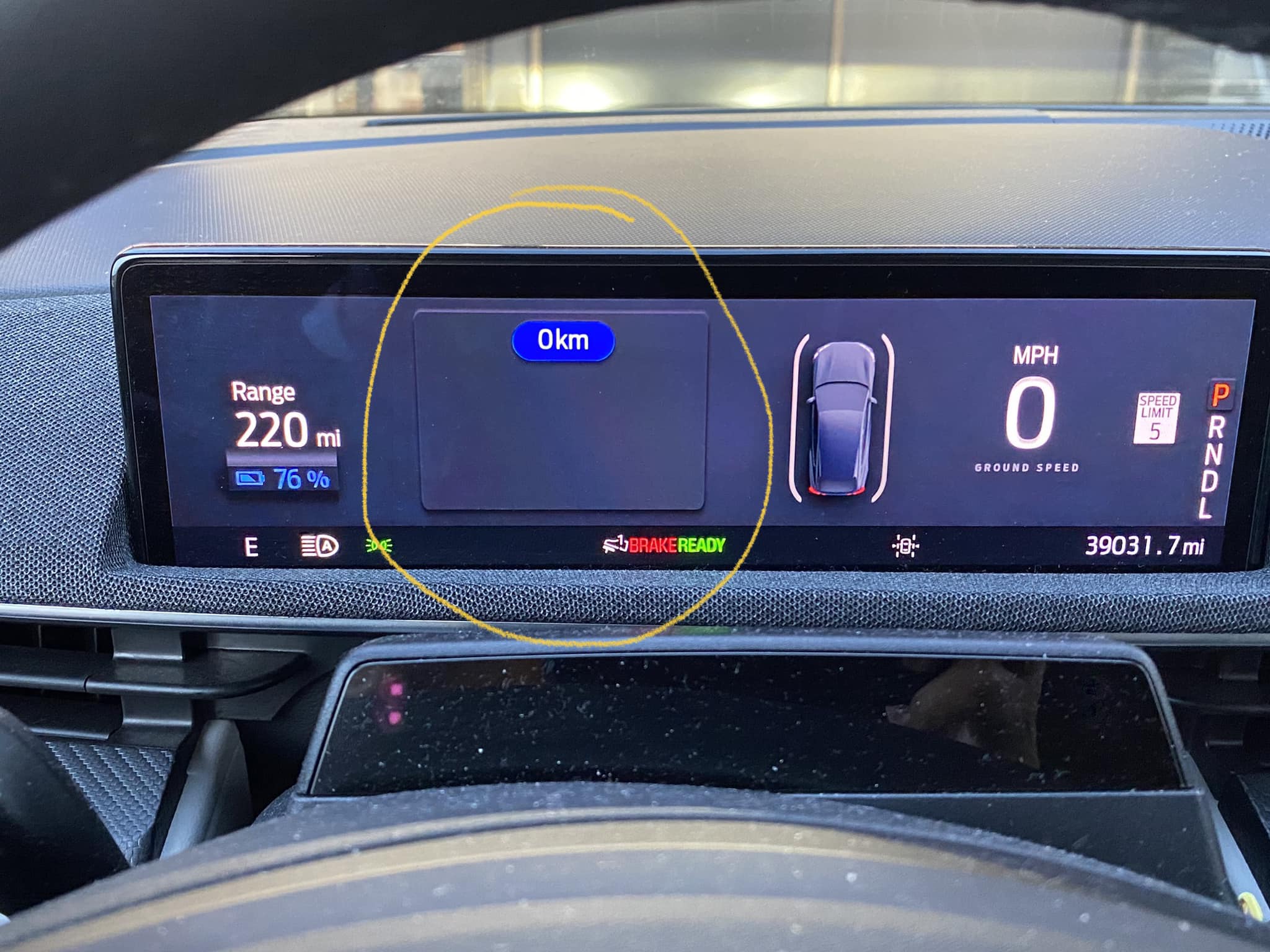 What is the mysterious km display on my Mustang Mach-E dash?