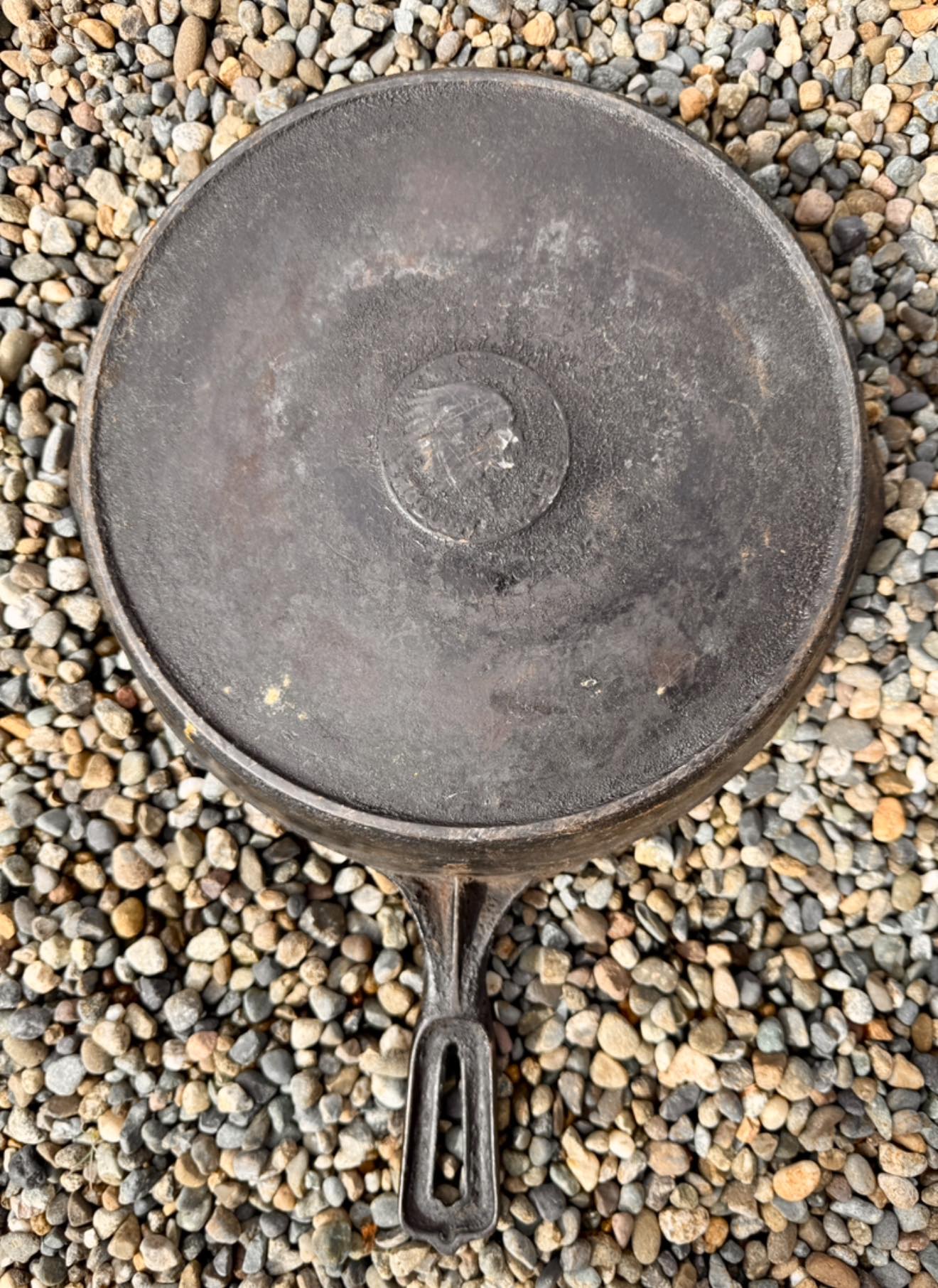 Restoring a Vintage Cast Iron Skillet with Indian Logo