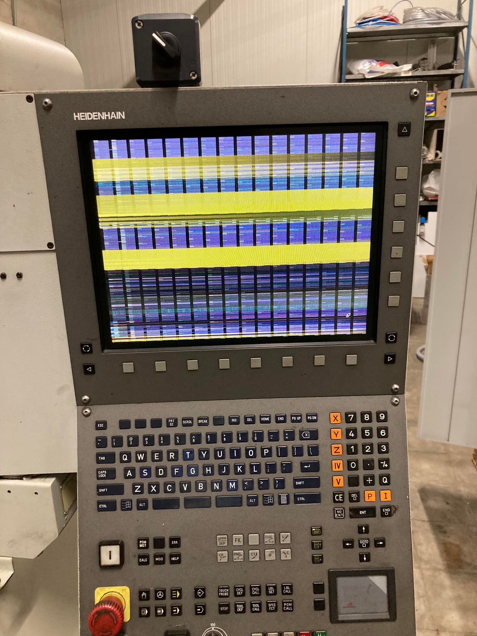 Hardinge vmc1000xp3 screen not booting after e-stop?