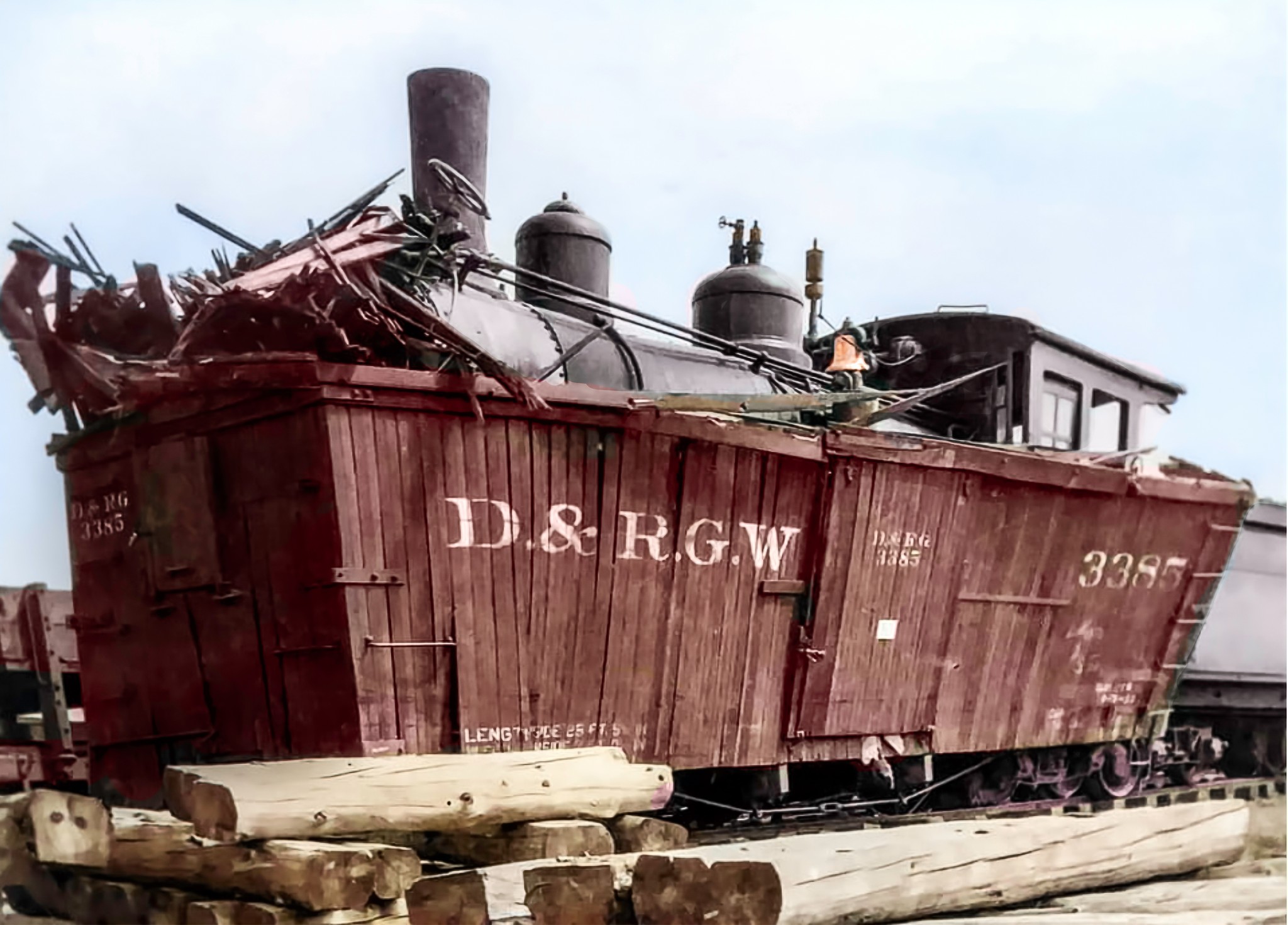 Train Accident in Lumberton, New Mexico, circa 1900
