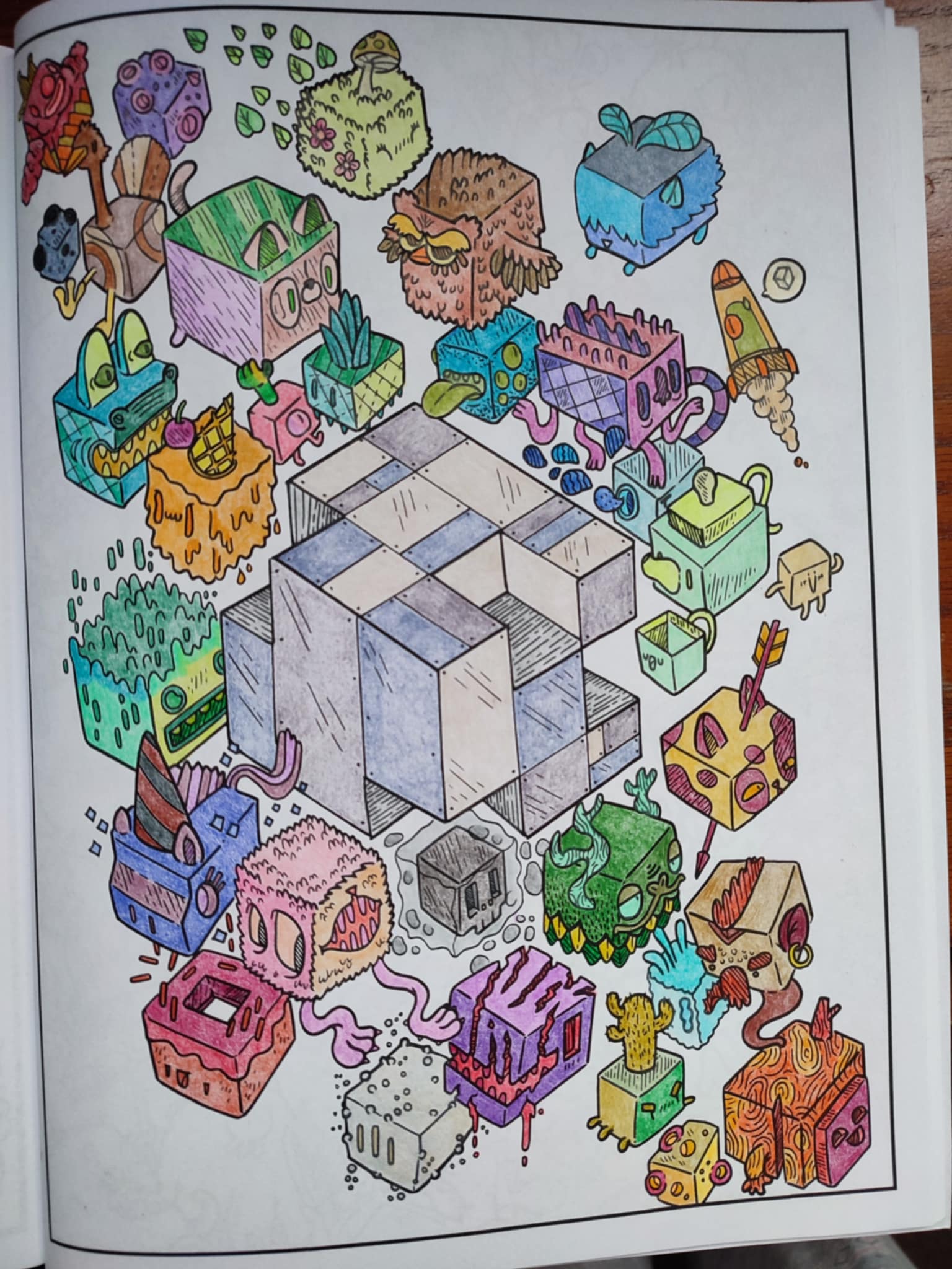 Doodles in Outer Space by Irvin Ranada with oily pencils