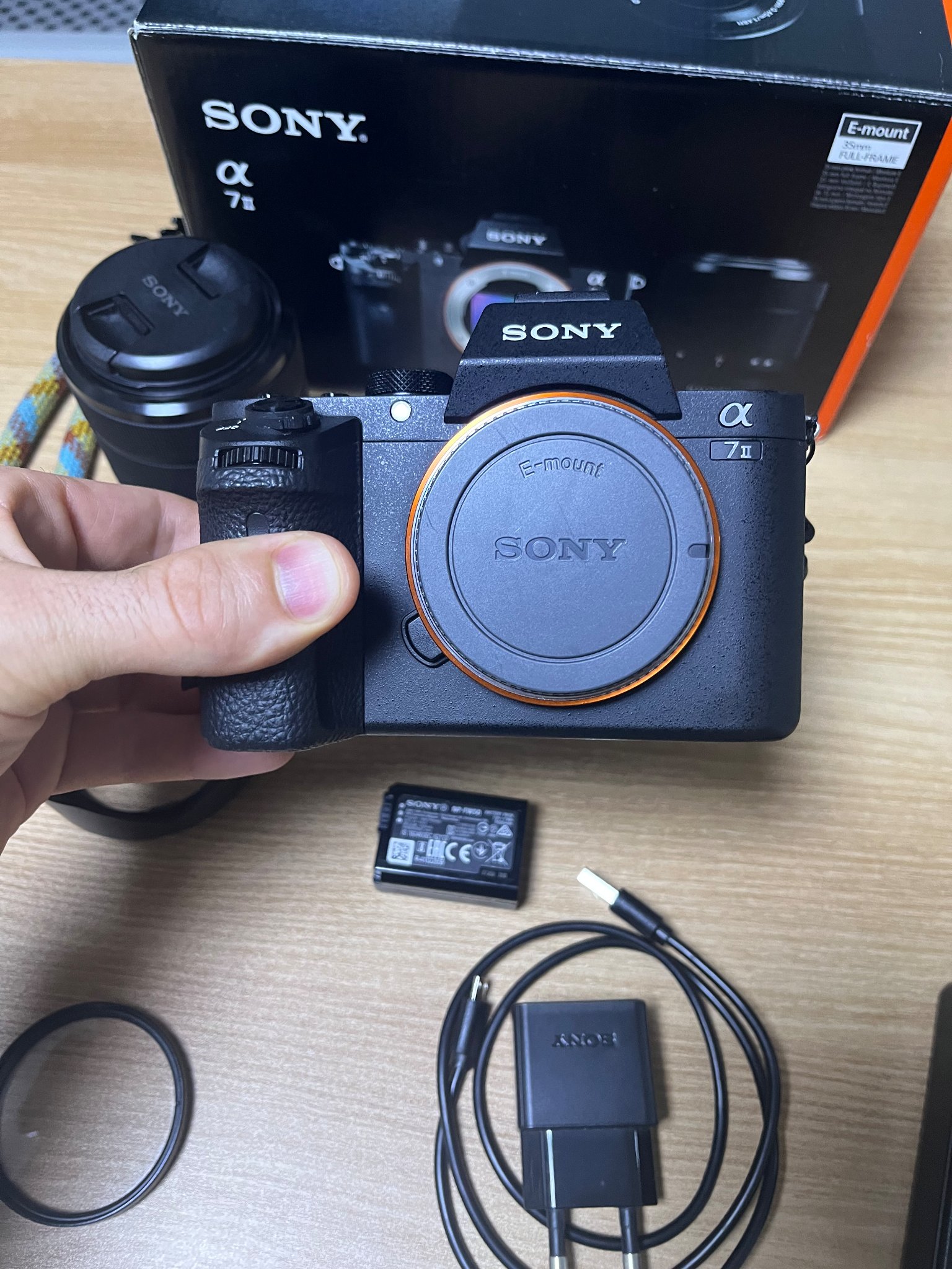 Sony Alpha a7mii full-frame camera body Sony 28-70mm lens F3.5 
