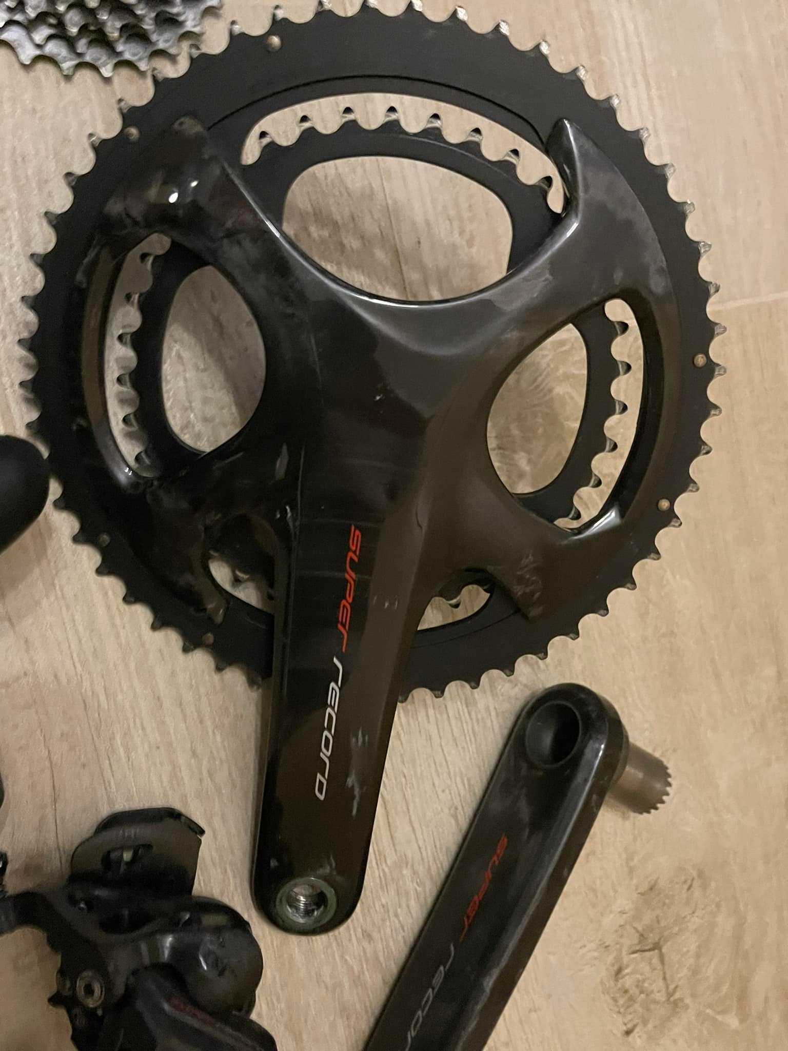 Groupe Campagnolo Record Carbon Titanium 2x9 - 172,5mm 52/42 13/23 - Occasion