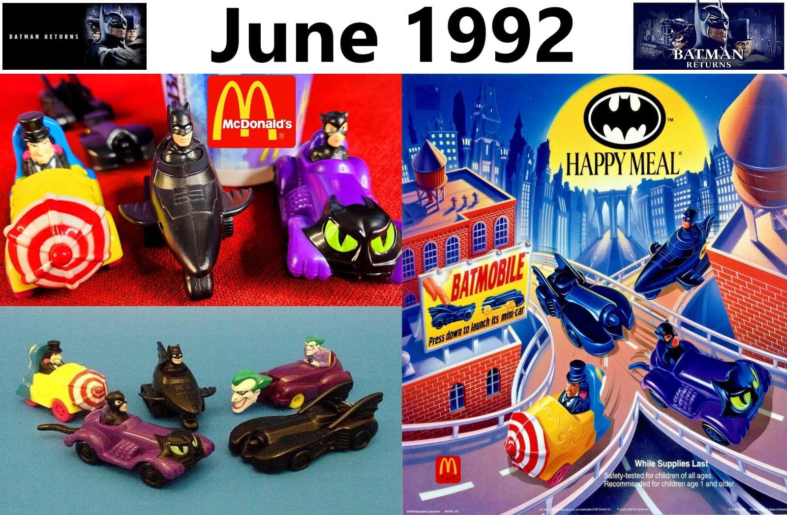 1993 McDonald's - Batman The Animated Series - Happy Meal Toys