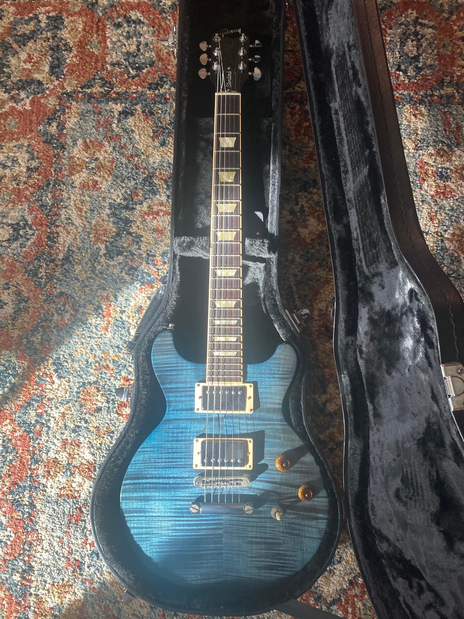 Picked up a 1998 Gibson Les Paul DC Standard in tangerineburst