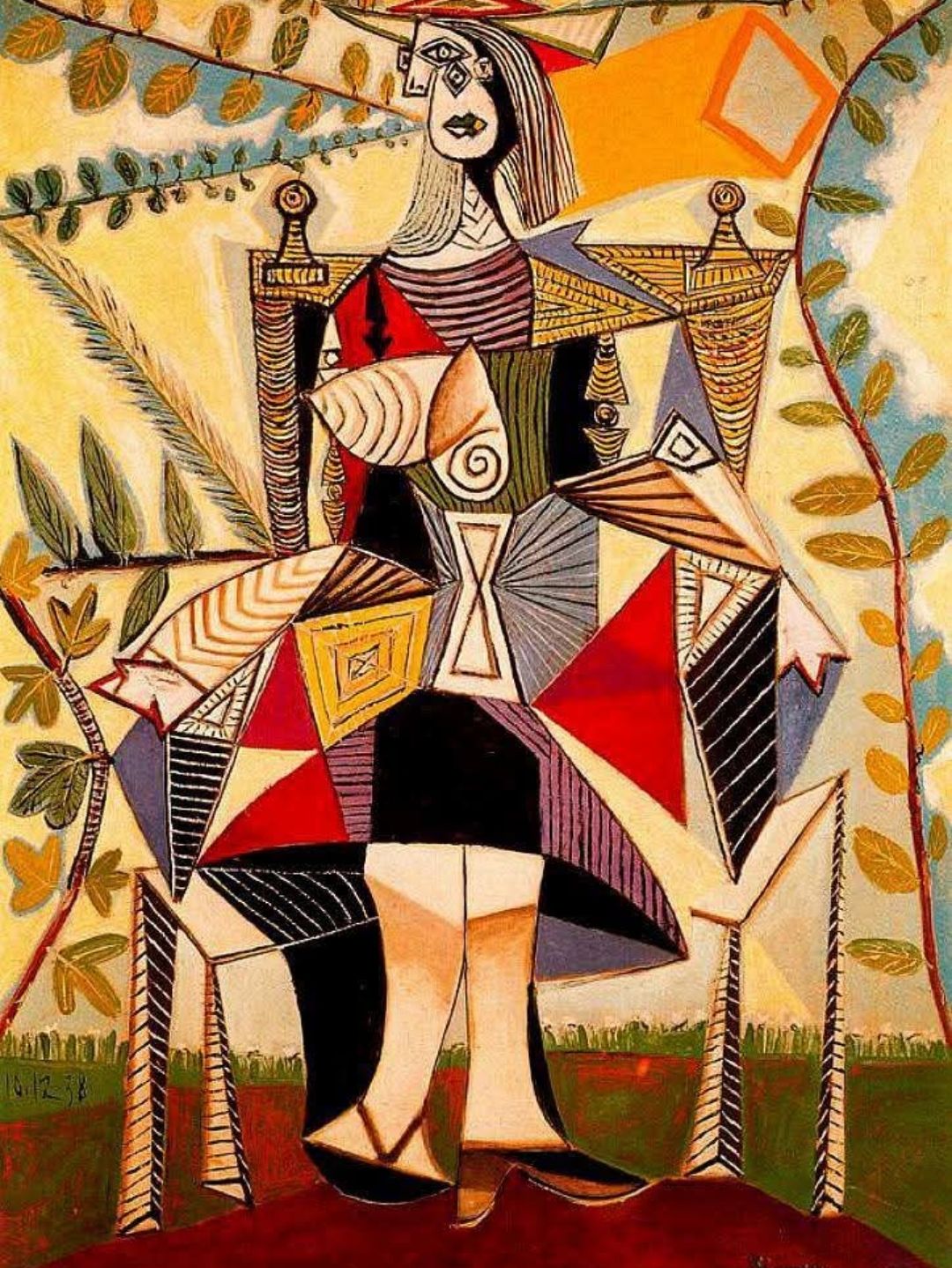 Pablo Picasso's Femme dans un Fauteuil oil on canvas