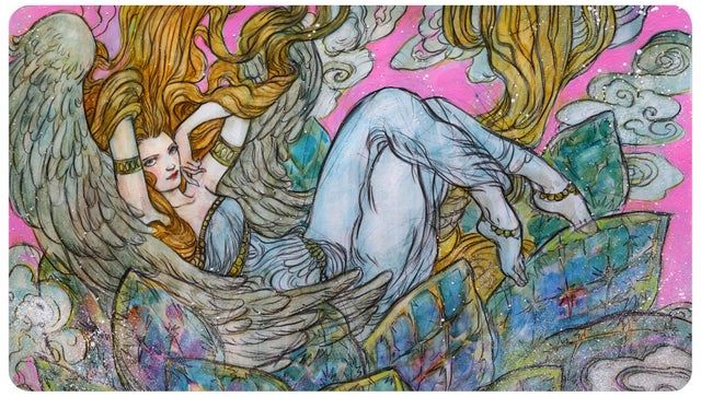 Where to find a Rebecca Guay Jeweled Angel Playmat for sale?