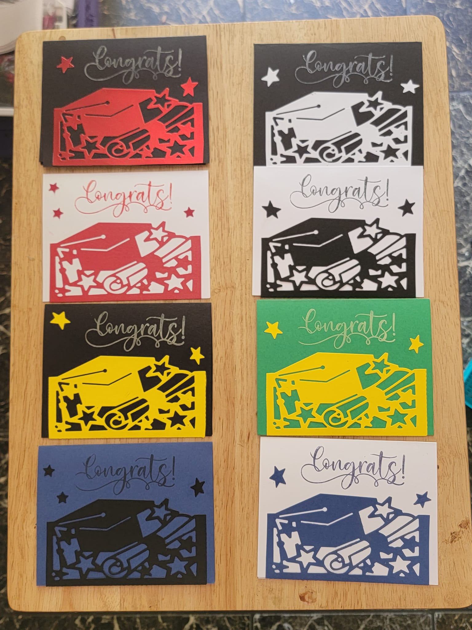 make grad cards Graduation Hand-Painted Greeting GD 04 Each folded card is an original design 15 Handmade DIY Graduation Card