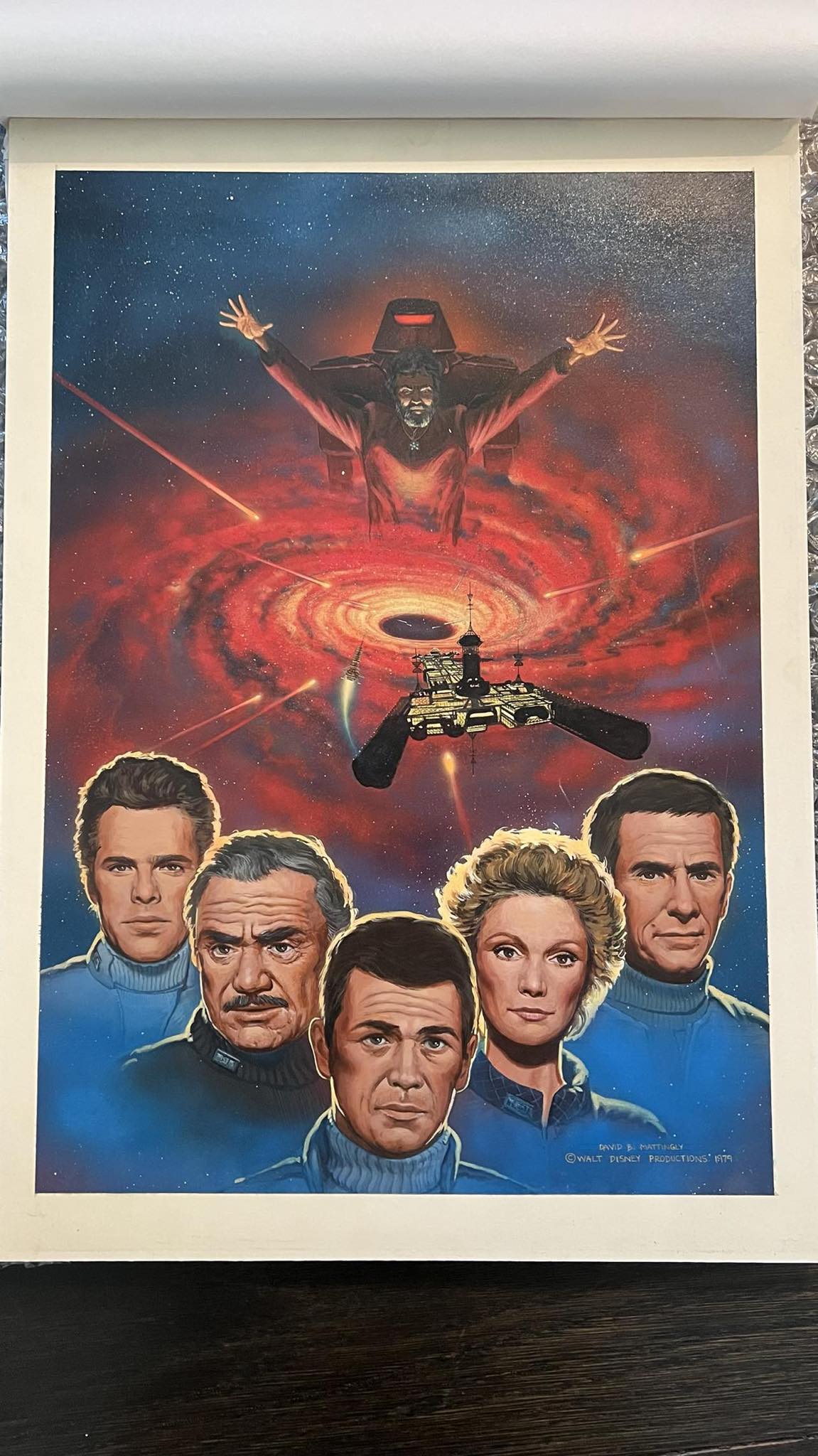 Original 1978 Disney movie poster art for The Black Hole by David