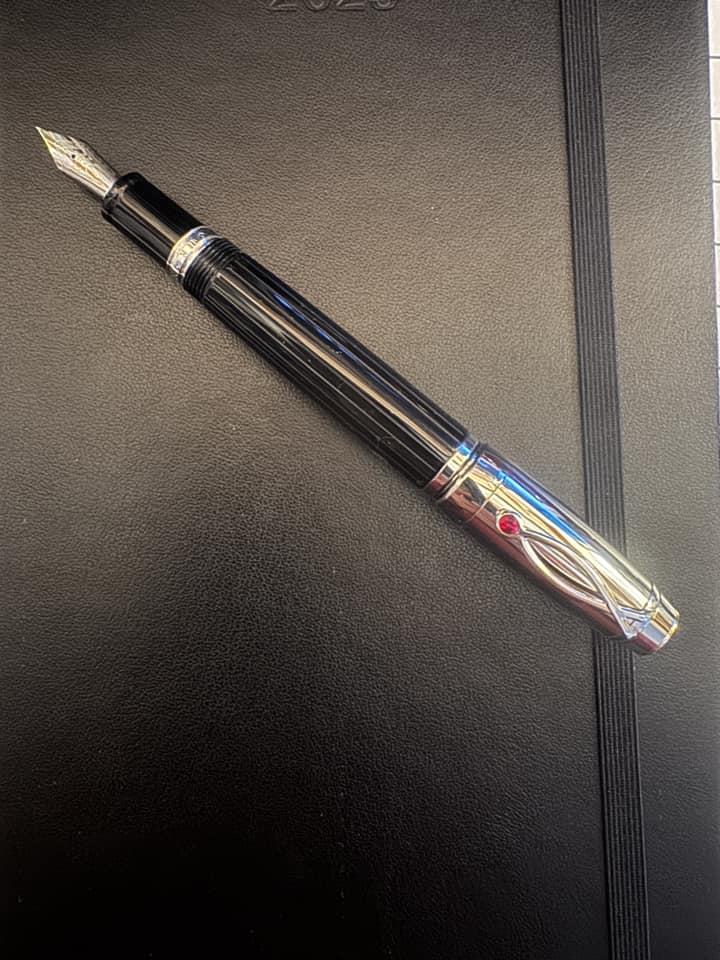 Majohn New Moon Fountain Pen, Marble Blue/ Marble Green EF/ F / Bent