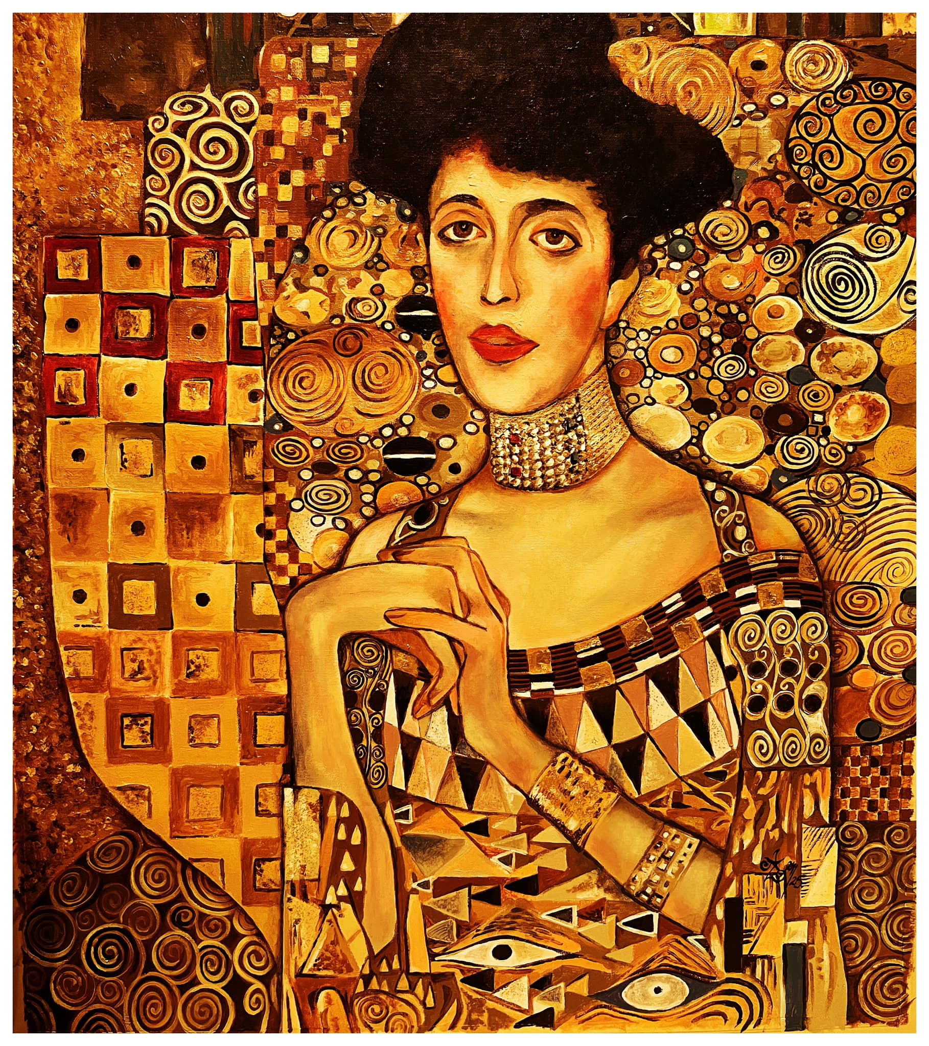 Artist's interpretation of Gustav Klimt's Woman in Gold
