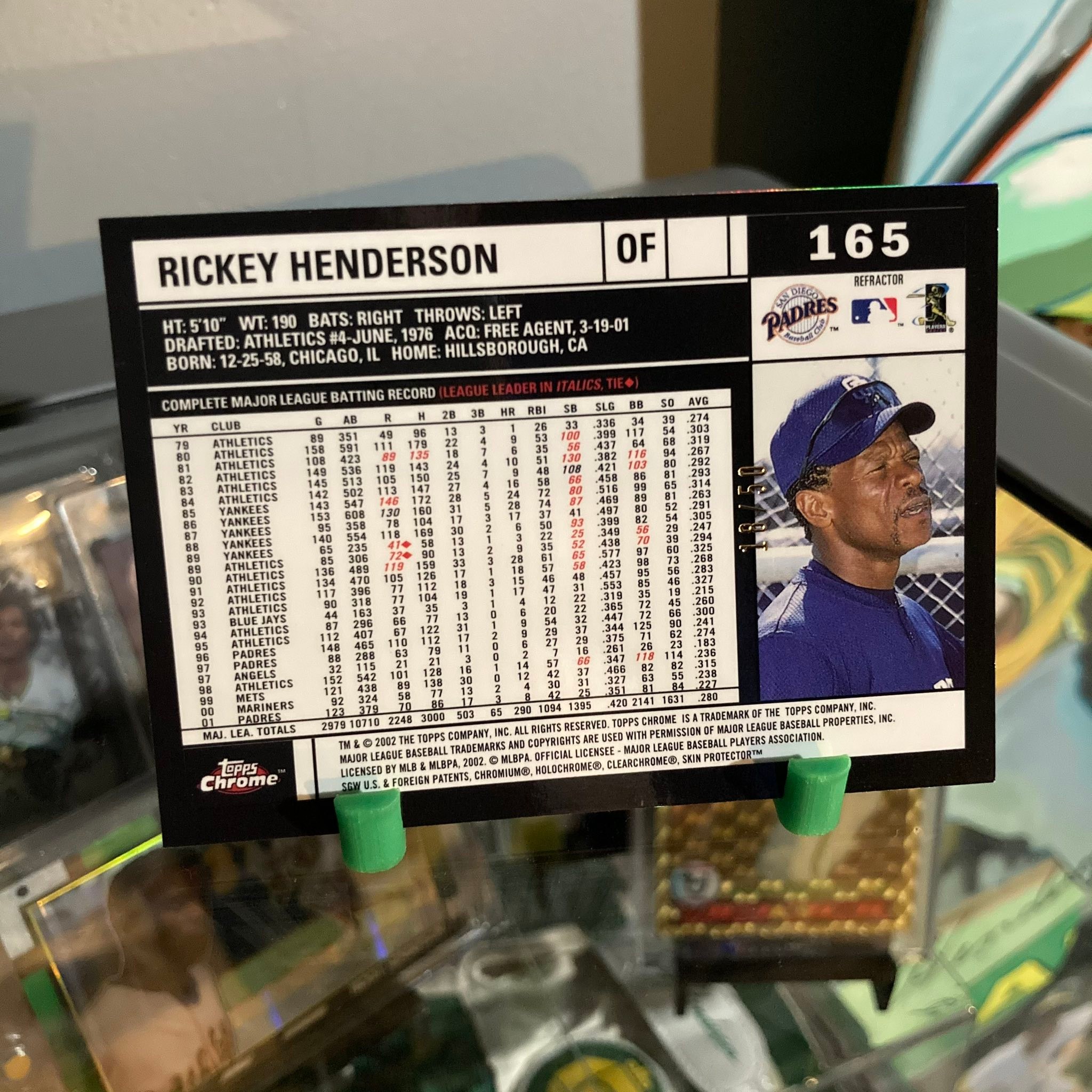 Rarity of 2002 Topps Chrome black refractors
