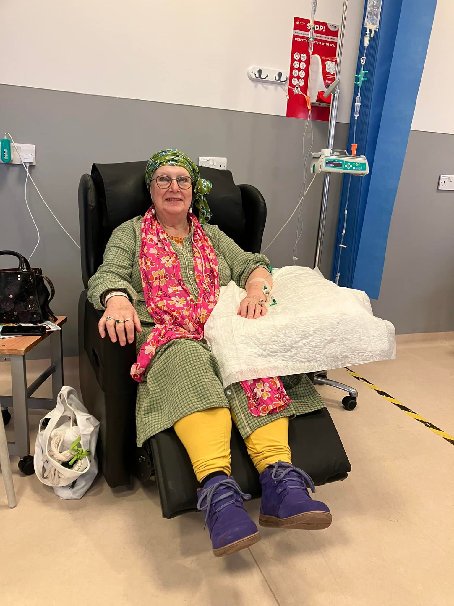 Last chemo day in favourite green Ottilia dress