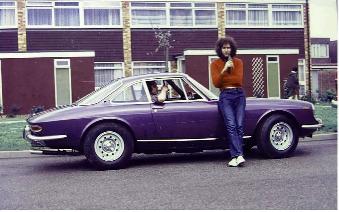 Eric Clapton with his 1964 Ferrari 250 GT Lusso The rock legend
