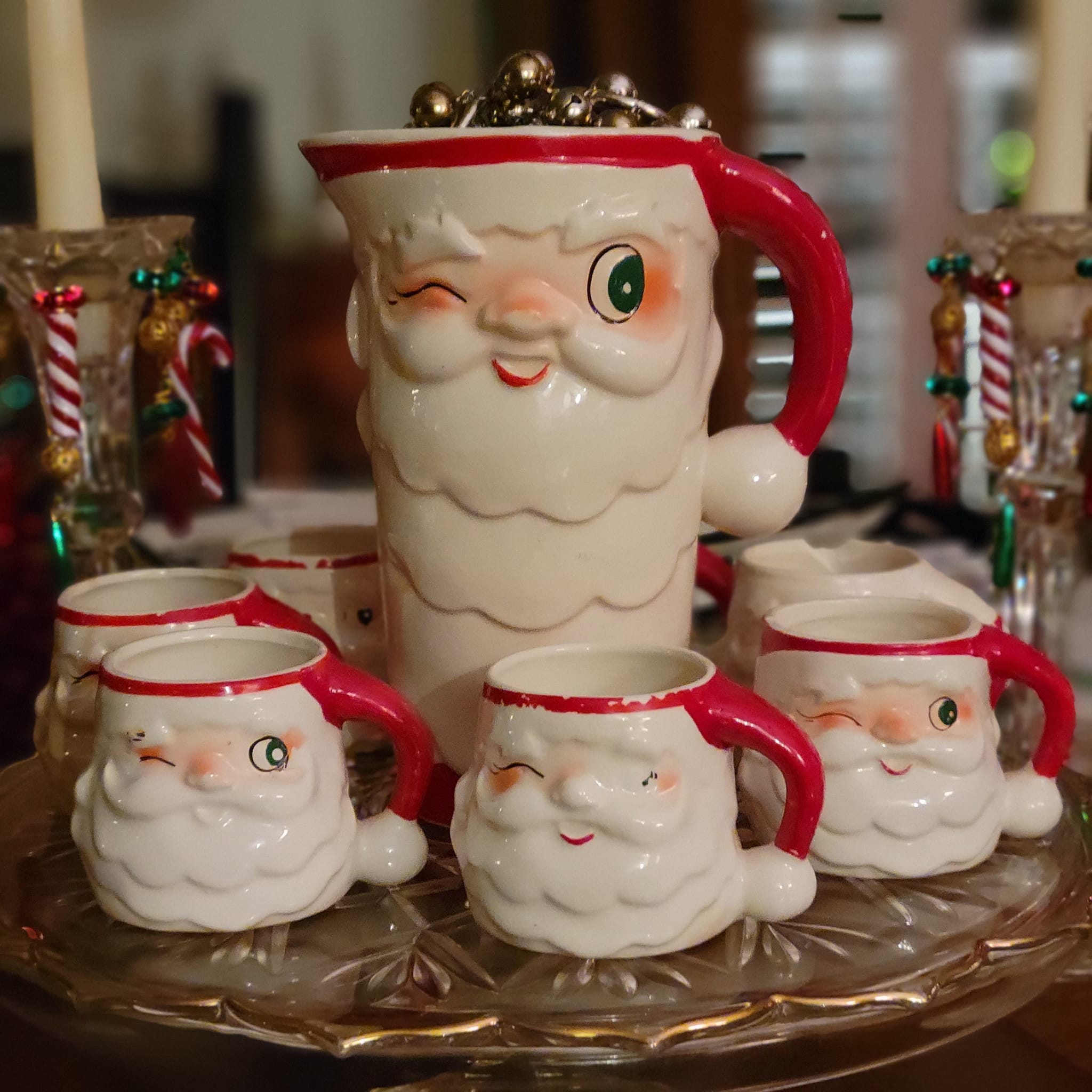 This 1959 Holt Howard Santa mug set has been in our family since