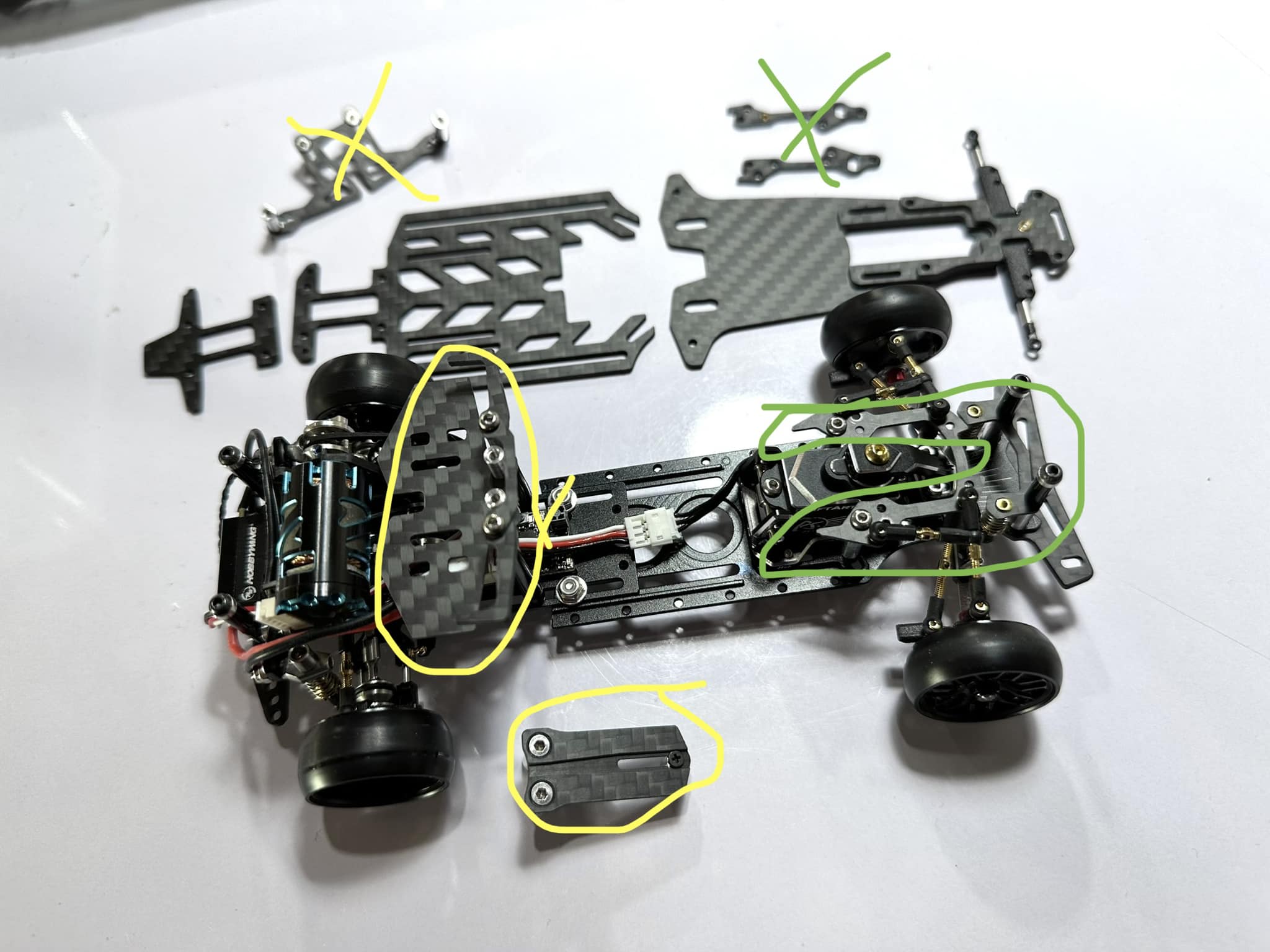 Kit De Liaisons Avant Et Arrière En Aluminium GPM Pour Axial Wraith 1/10 - 8 Pièces - Orange - Upgrade RC