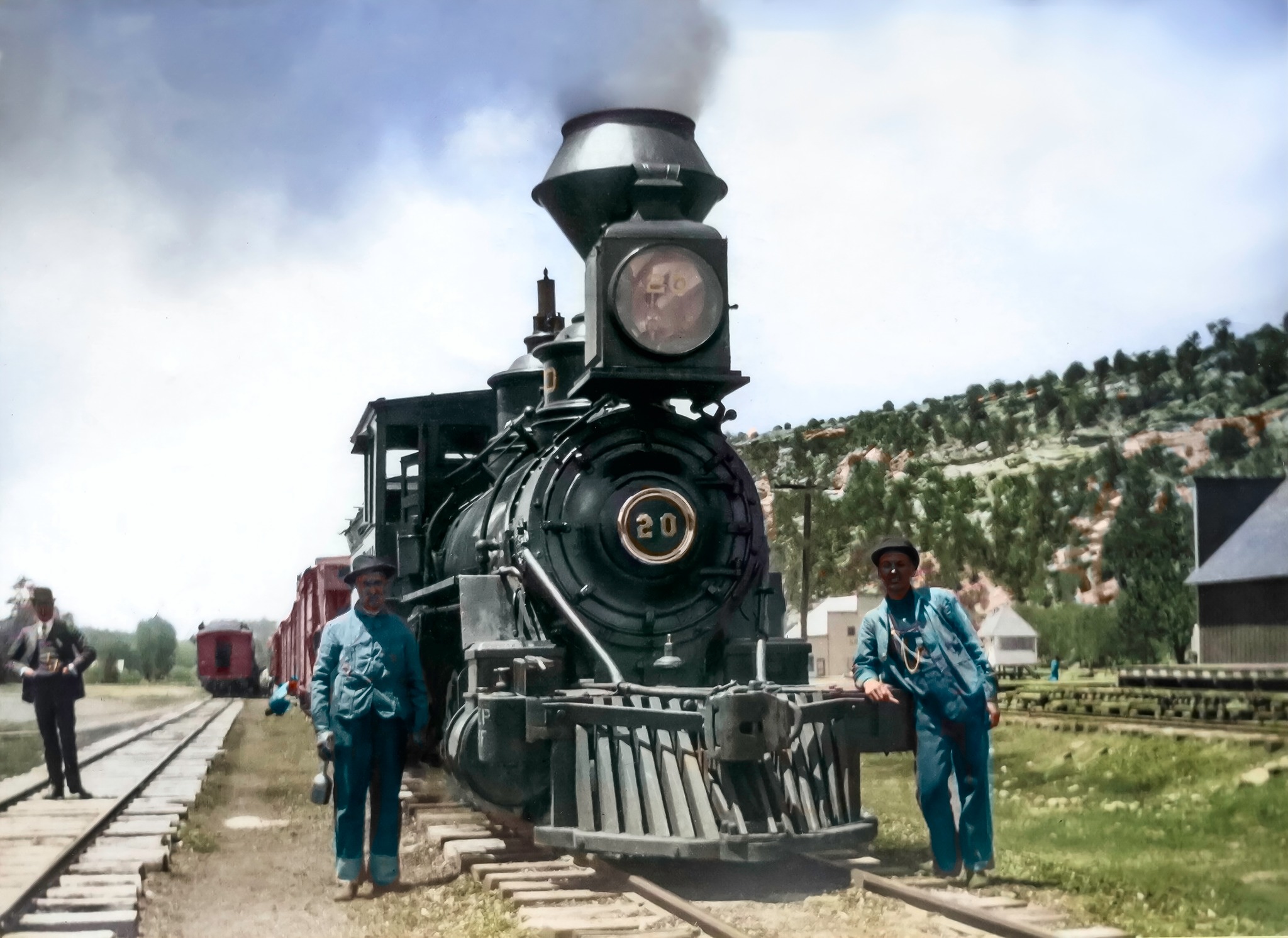 Rio Grande Southern #20 locomotive replica plates