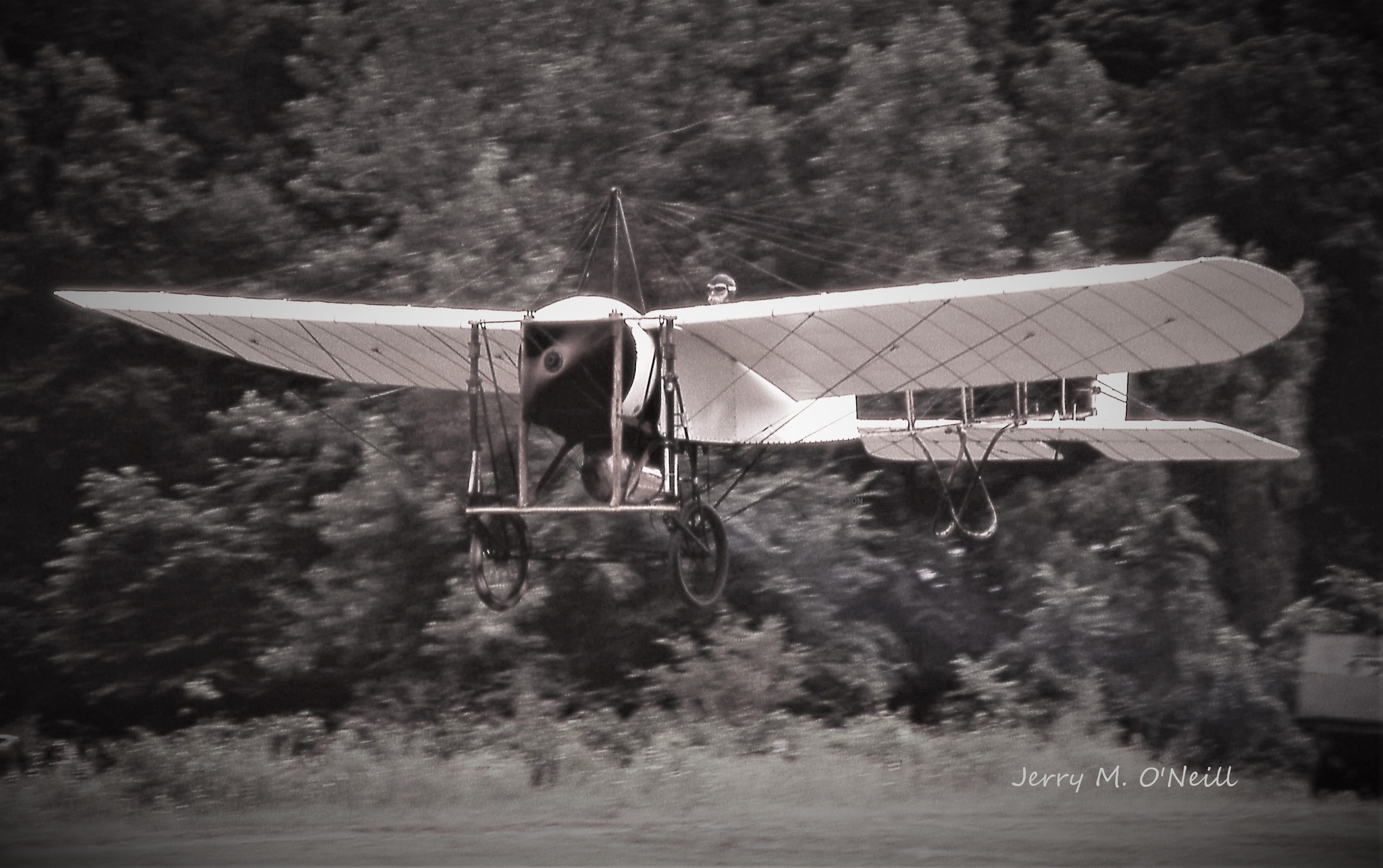 Dave Fox pilots Bleriot XI at Old Rhinebeck Aerodrome