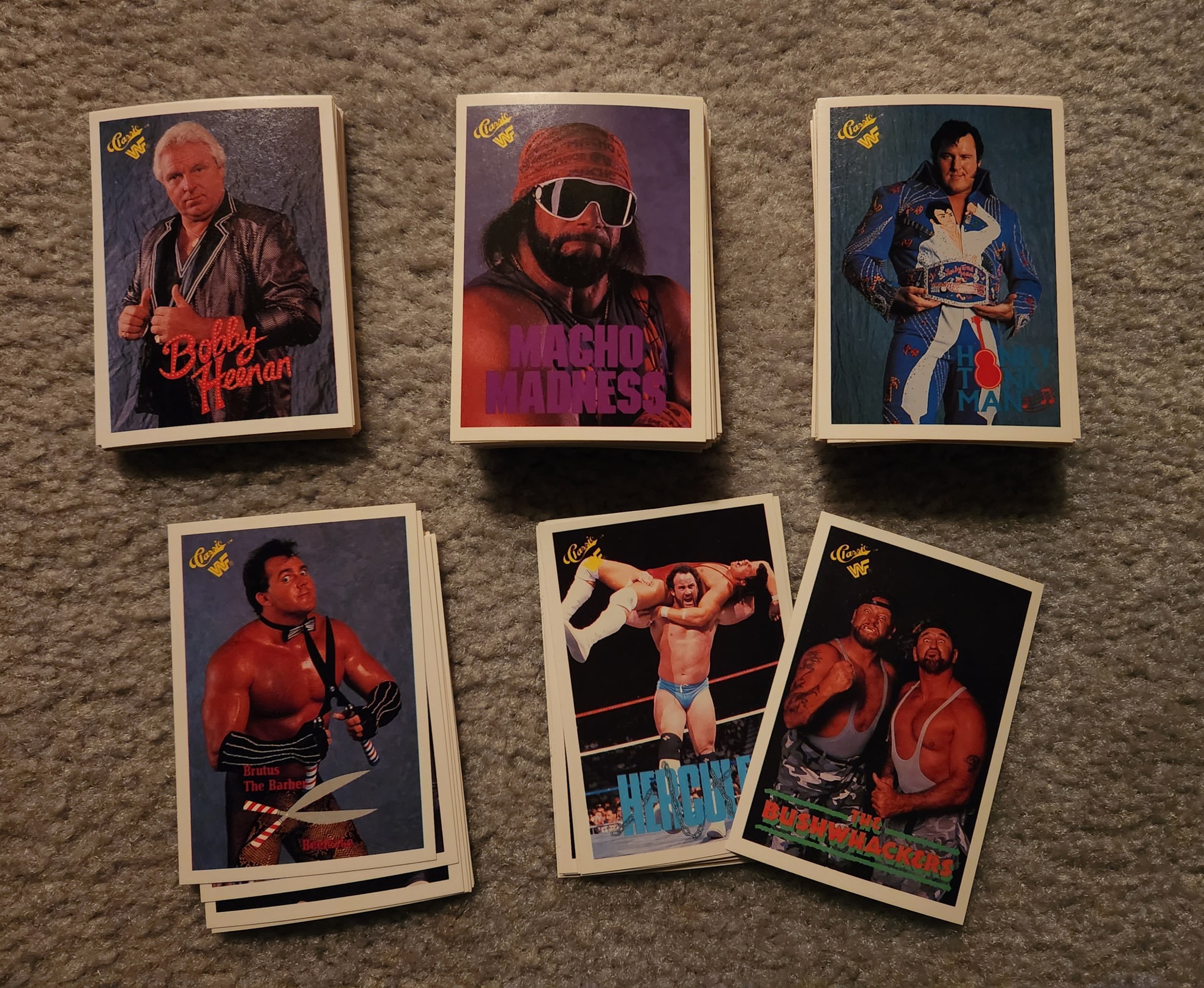 Full set of 1991 WWF Superstars stickers Nonsense with the unused