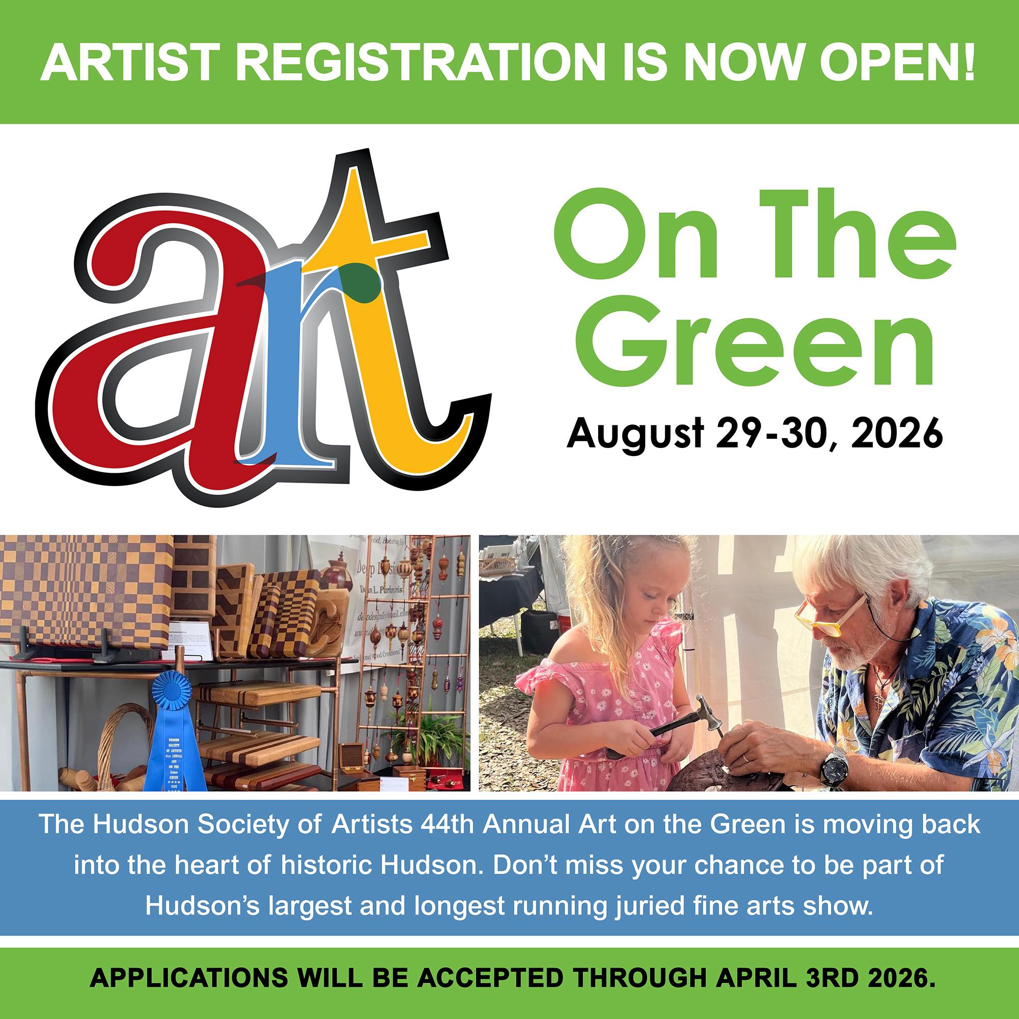 Hudson Society of Artists | Artist Registration is now open for the
