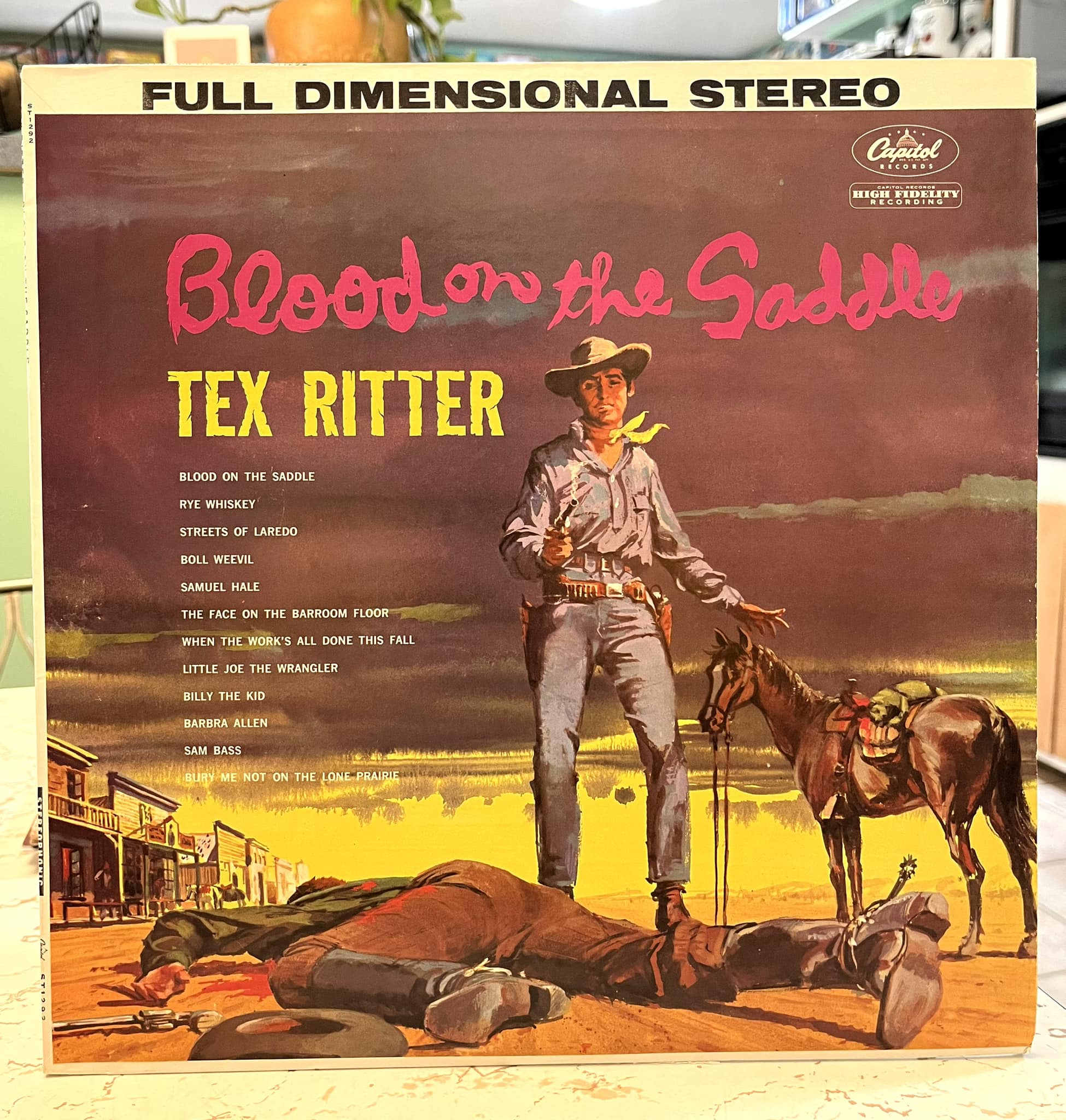 Tex Ritter's Blood on the Saddle cover art