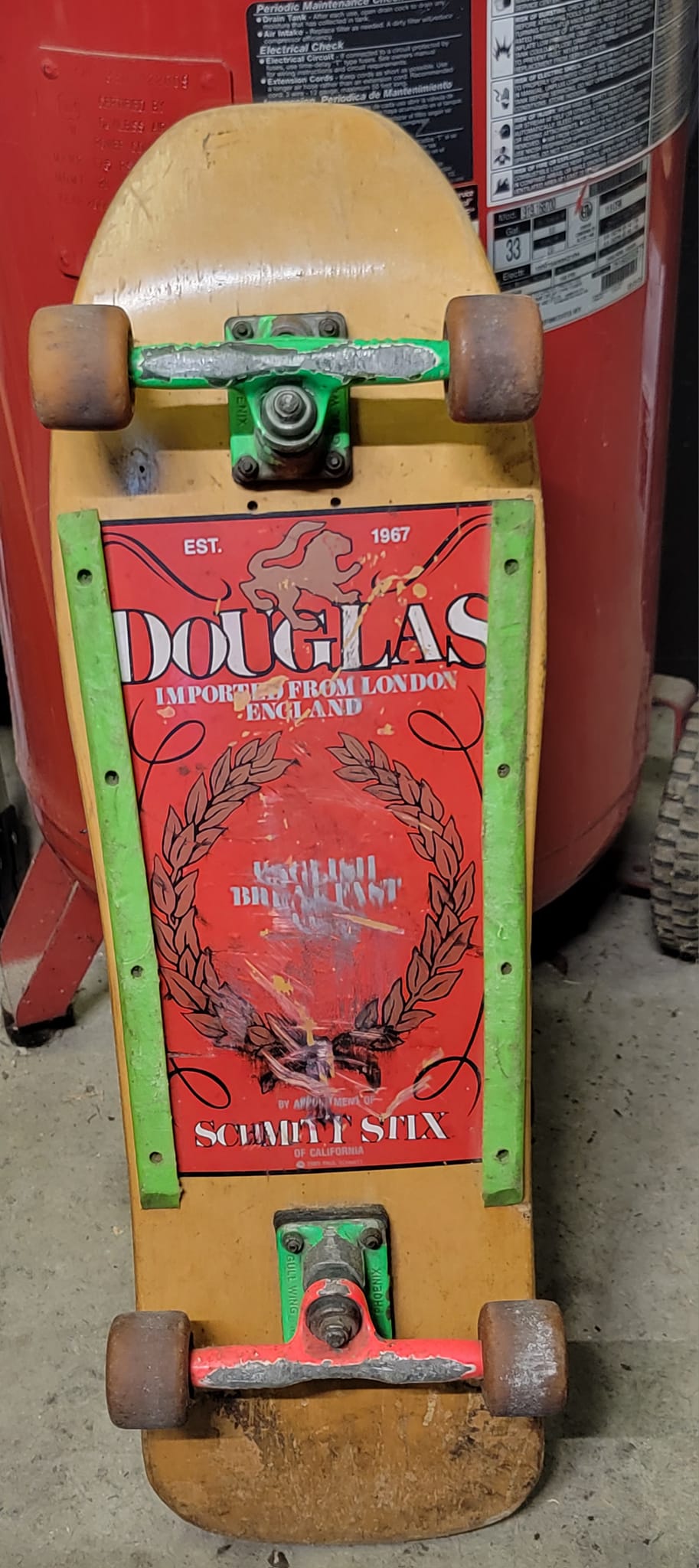Restored 1988 Schmitt Stix Steve Douglas skateboard