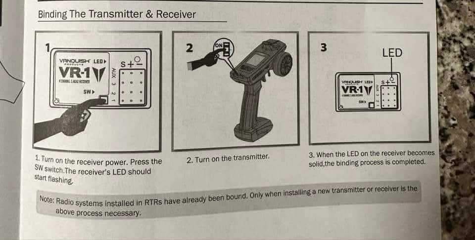 Does anyone know how to bind the new vt-1 transmitter to the new