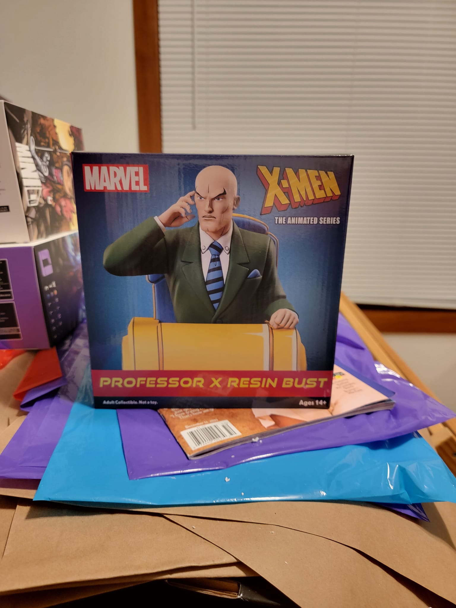 X-Men animated series bust collection with Apocalypse and Psylocke