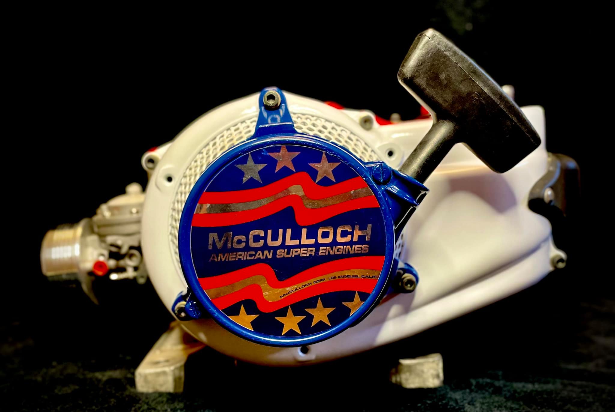 Vintage Karting McCulloch Quad Flag Racing Engines Bubble-free Sticker