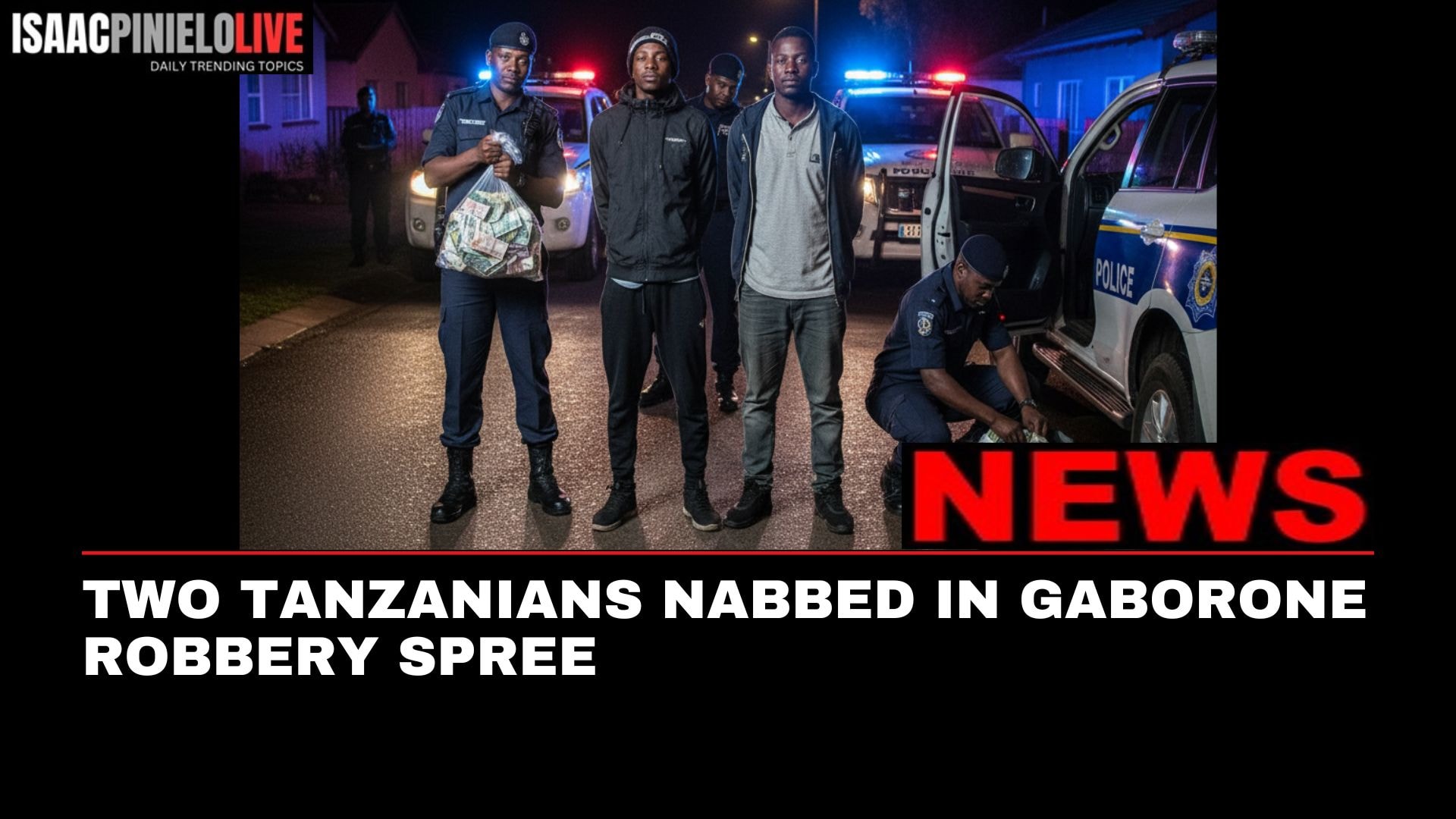Isaac - TWO TANZANIANS NABBED IN GABORONE ROBBERY SPREE Police in ...