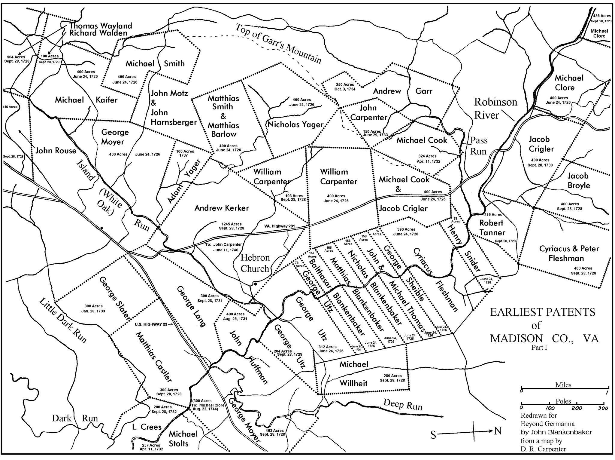 Descendants of the Germanna Settlers of Virginia | Another Germanna map ...