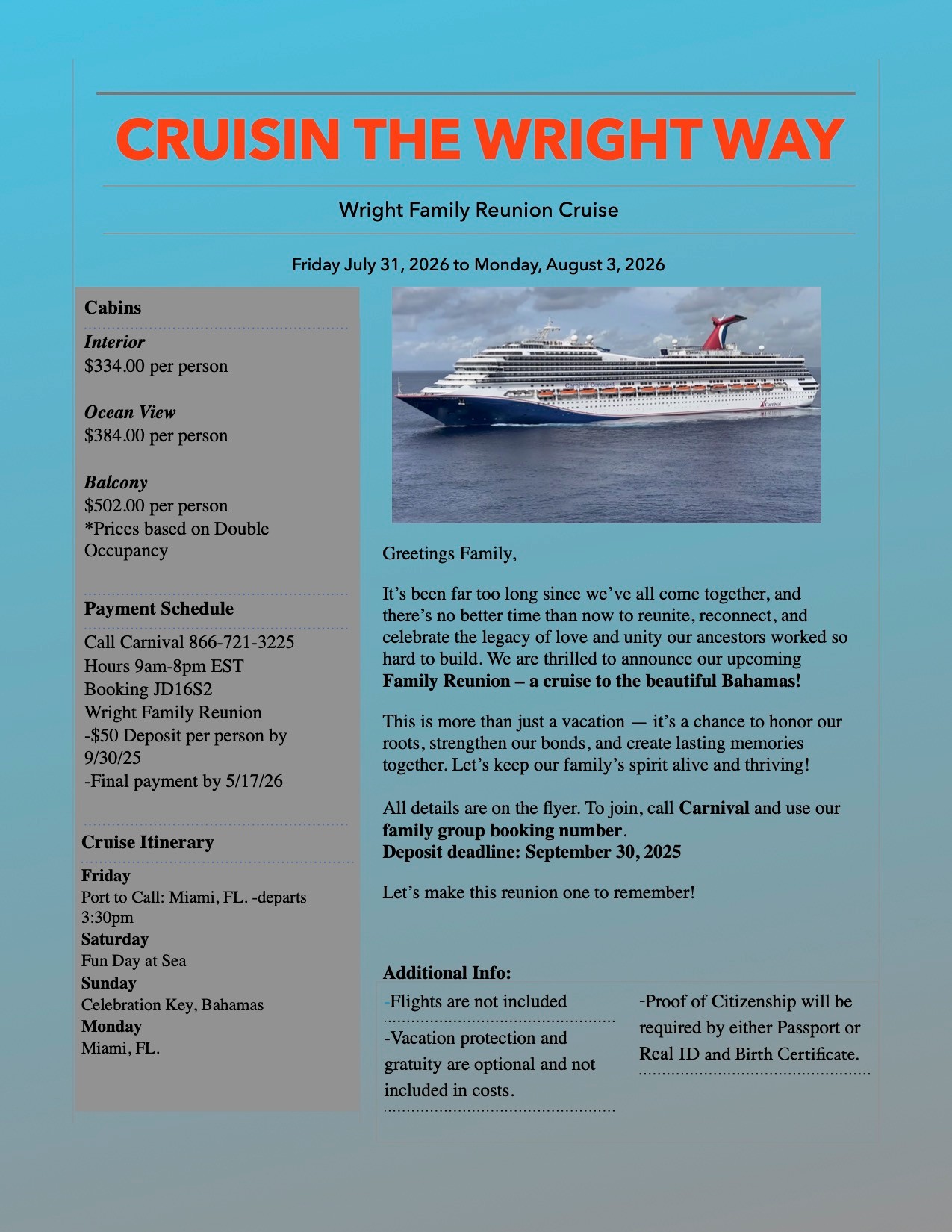 2026 THOMPSON FAMILY REUNION CRUISE | Facebook