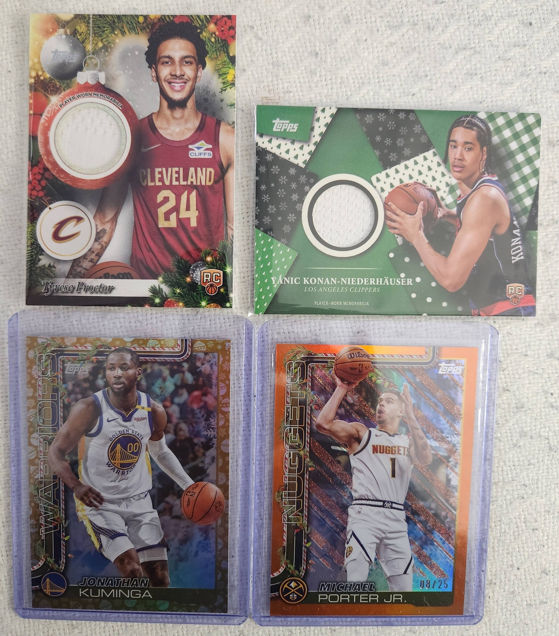 Walmart basketball cards with player-worn patches