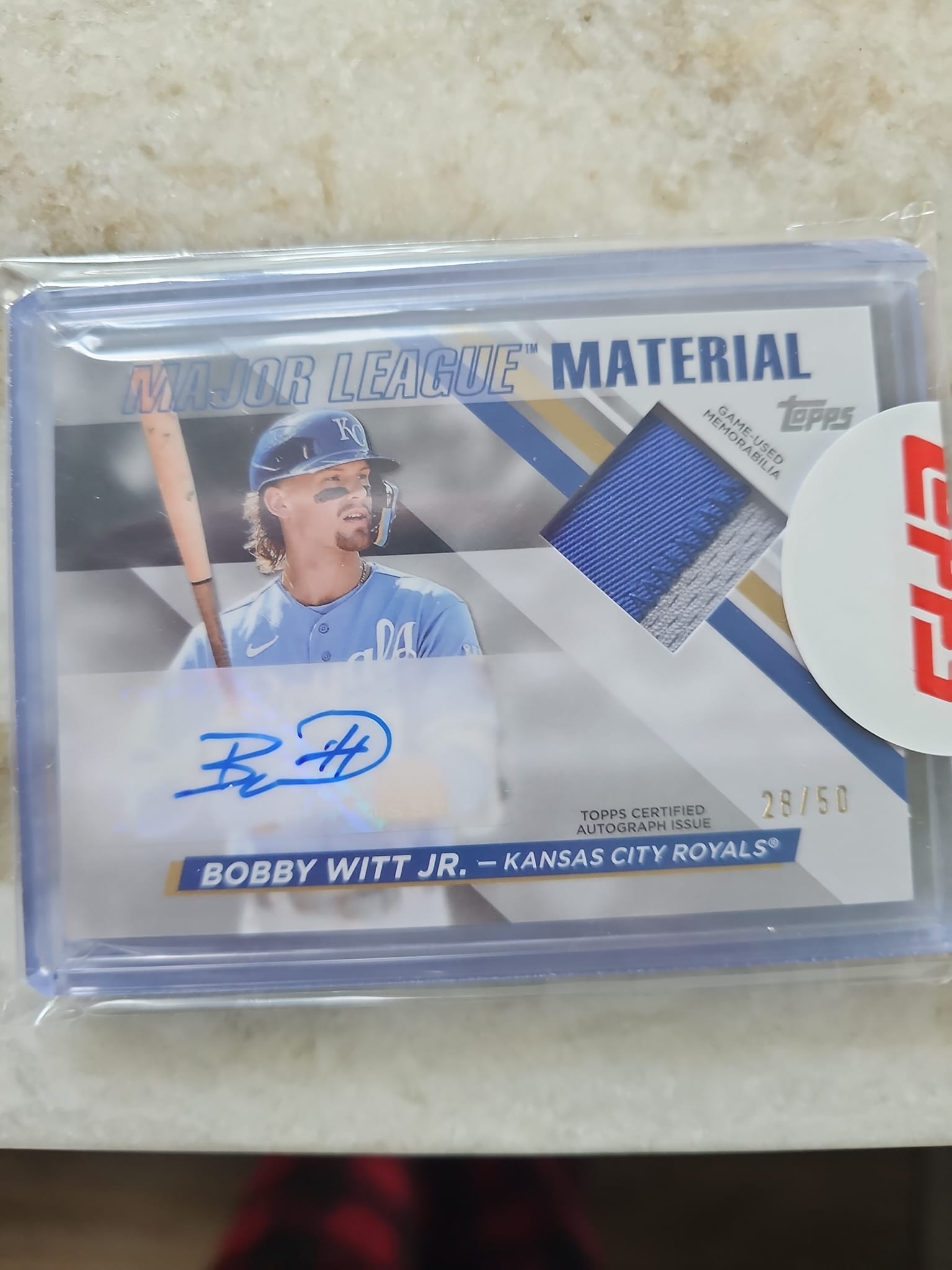 Pulled first redemption card from vending machine for Bobby Witt
