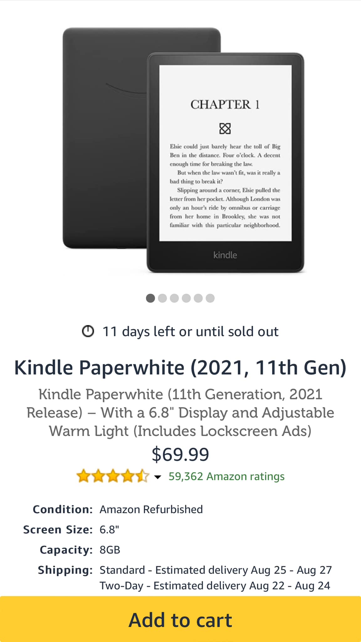 Aircawin 6.8'' Kindle Paperwhite Case With 50pcs Cute