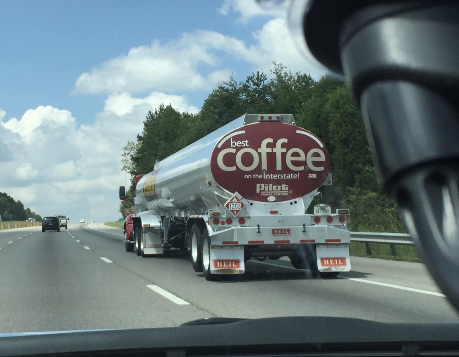 I didn t know Pilot delivered their coffee by tanker