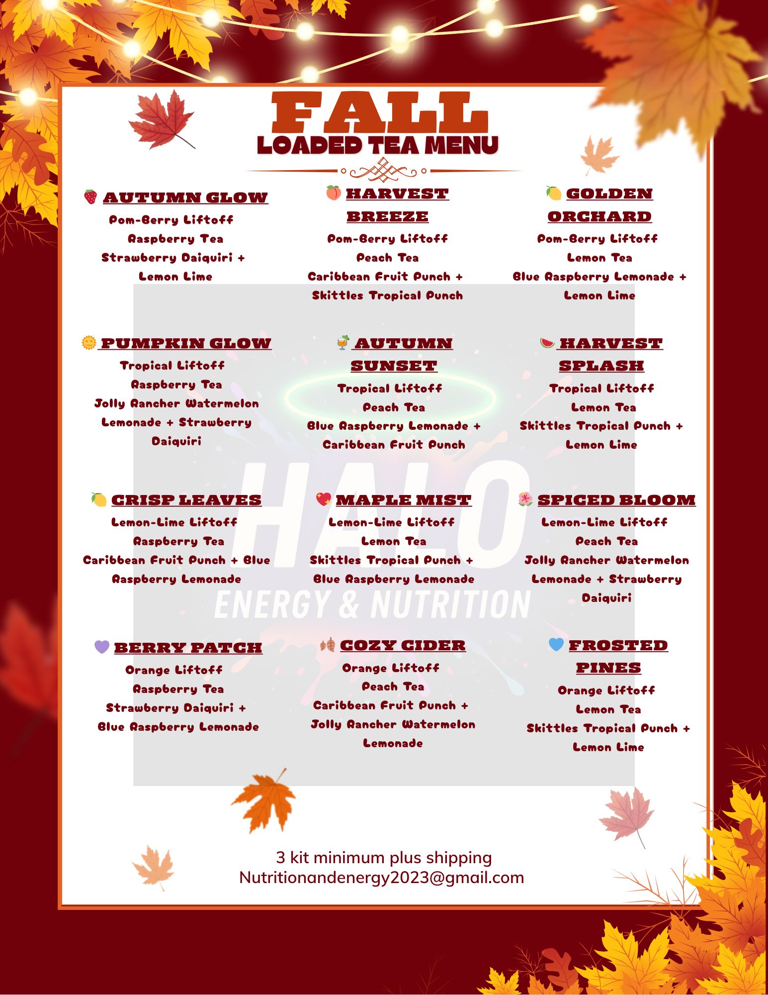 Herbalife Loaded Energy Tea Recipes and others | 🍁FALL MENU LOADED TEA ...