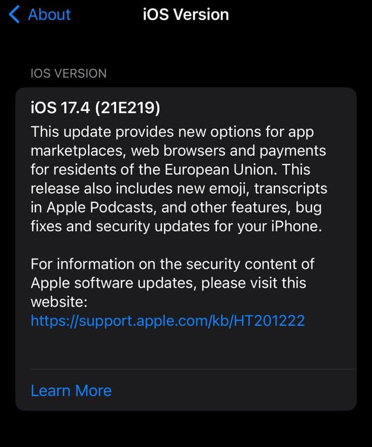 What is the difference in iPhone 15 Pro build numbers?
