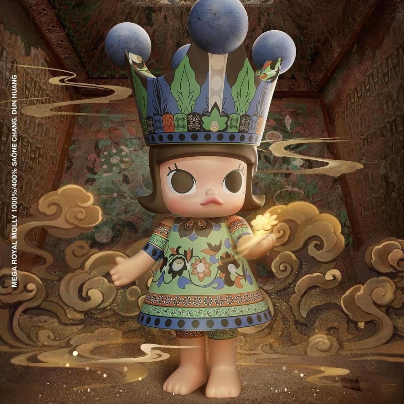 Brand New Sealed Popmart Royal Molly Changshana Dun Huang 400% for