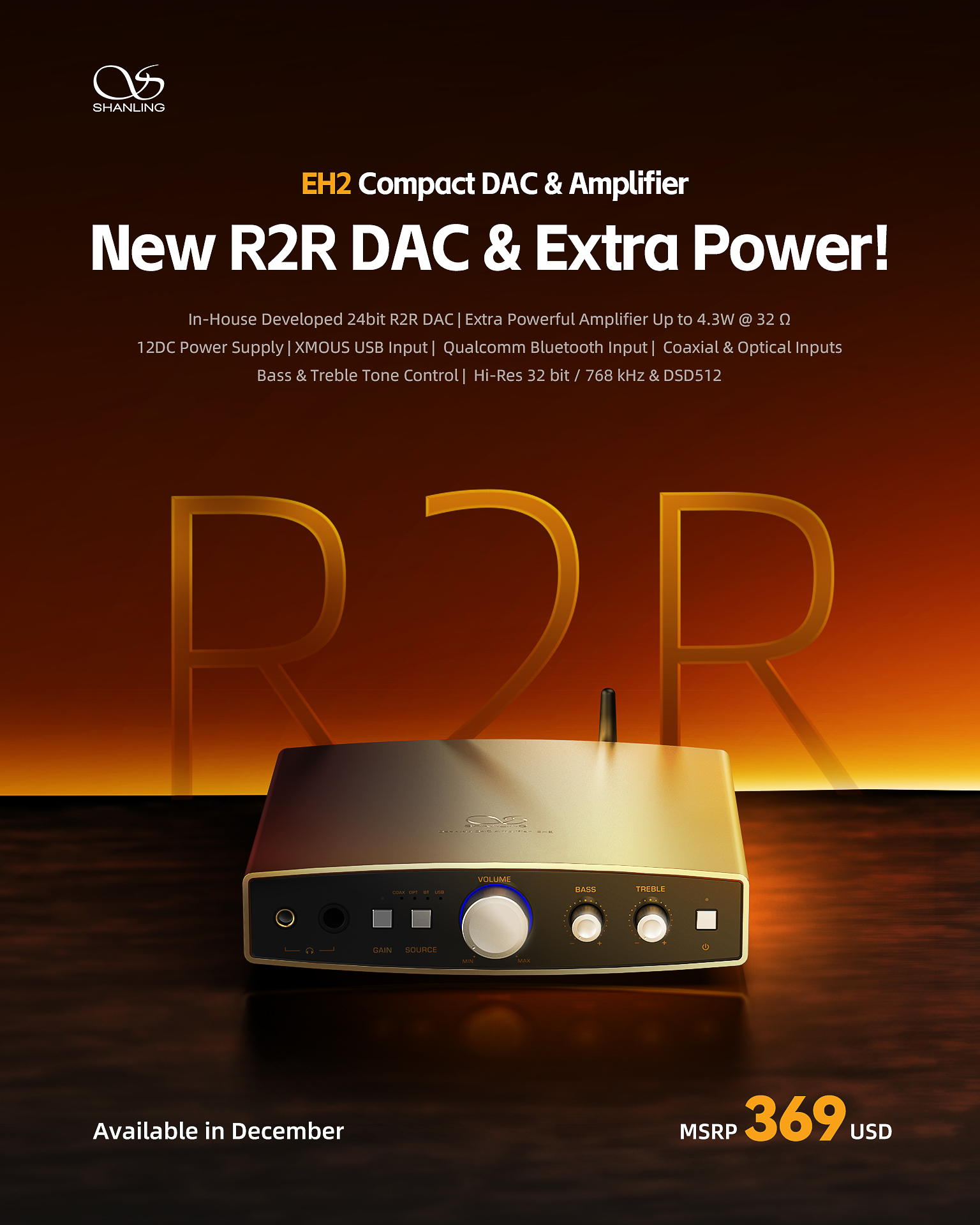 Shanling - Introducing Shanling EH2 - Desktop DAC & AMP Featuring 