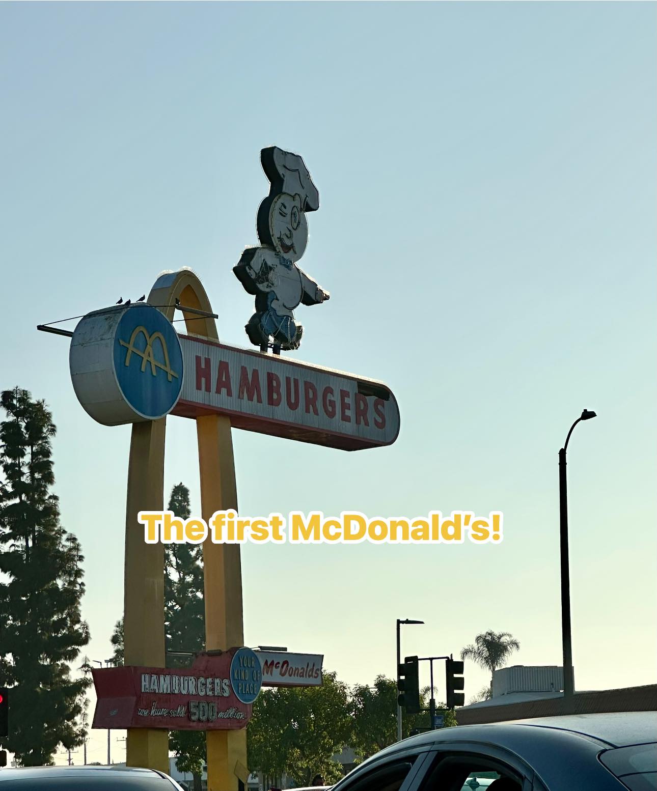Oldest McDonald's on the planet at dusk  I know !!!  #midcentury