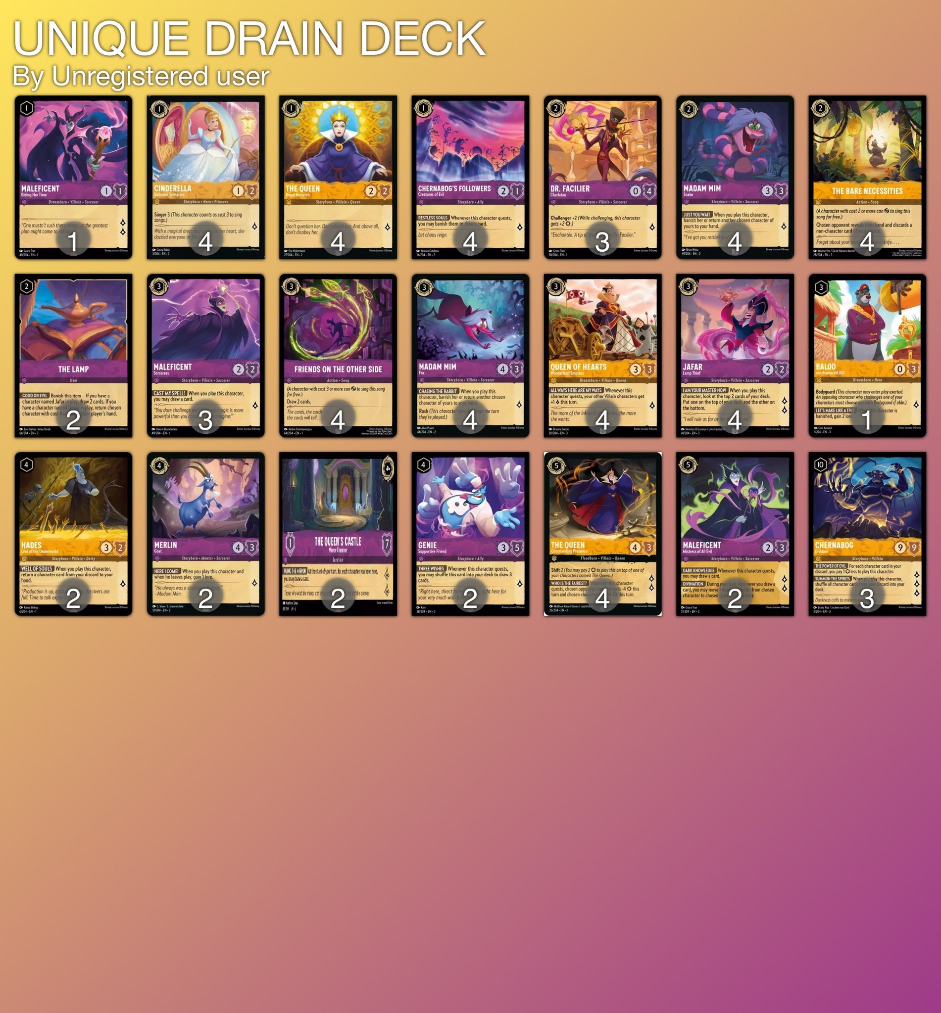 lorcana set 3 card list Ravensburger Disney TCG: Into The Inklands - Ruby & Sapphire Single-Player Starter Deck | Engaging Gameplay | Over 200 Original Disney Artworks Lorcana Cards by Franchise -