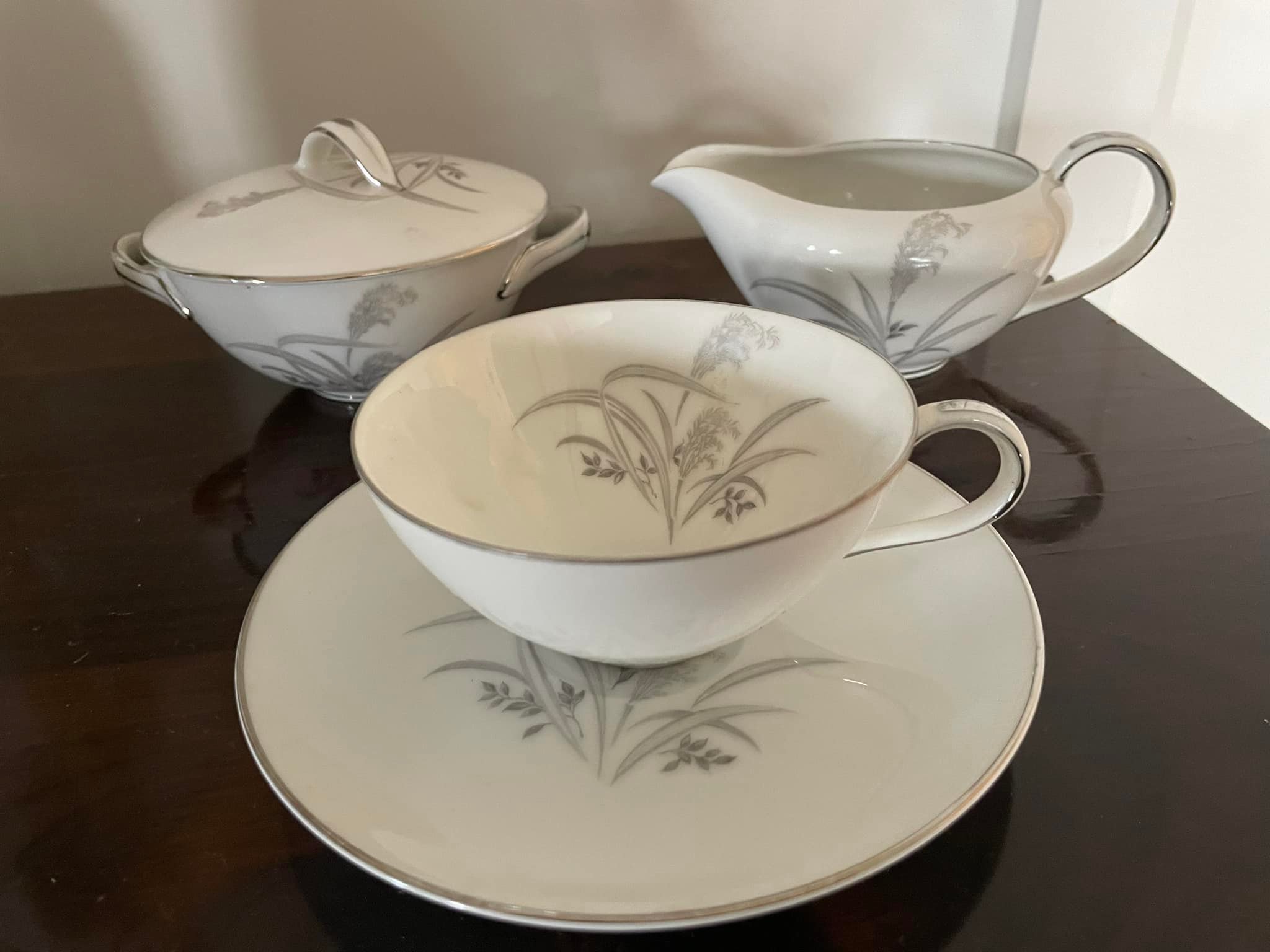 Wentworth China silver wheat pattern tea set for sale