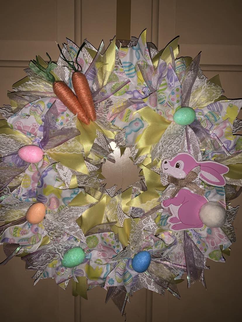 Ribbon and Lace Wreath Tutorial with Photos and Instructions