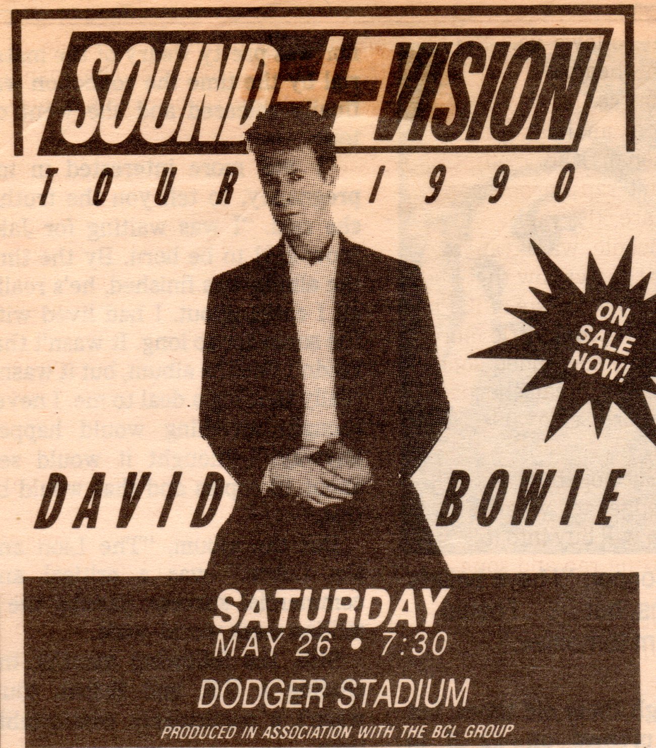 David Bowie's Sound Vision tour at Dodger Stadium