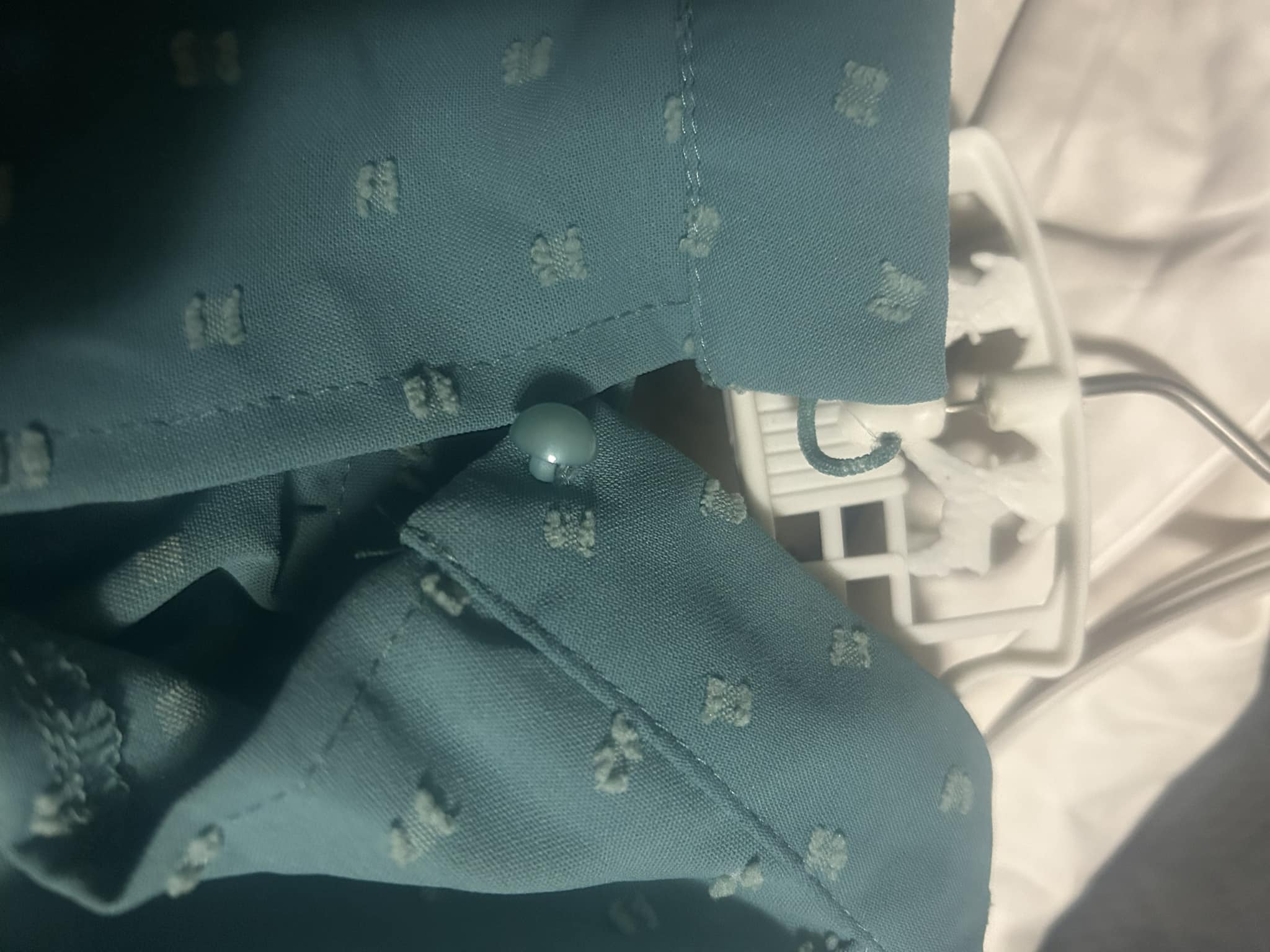 How to fix a broken string loop on a halter neck dress?