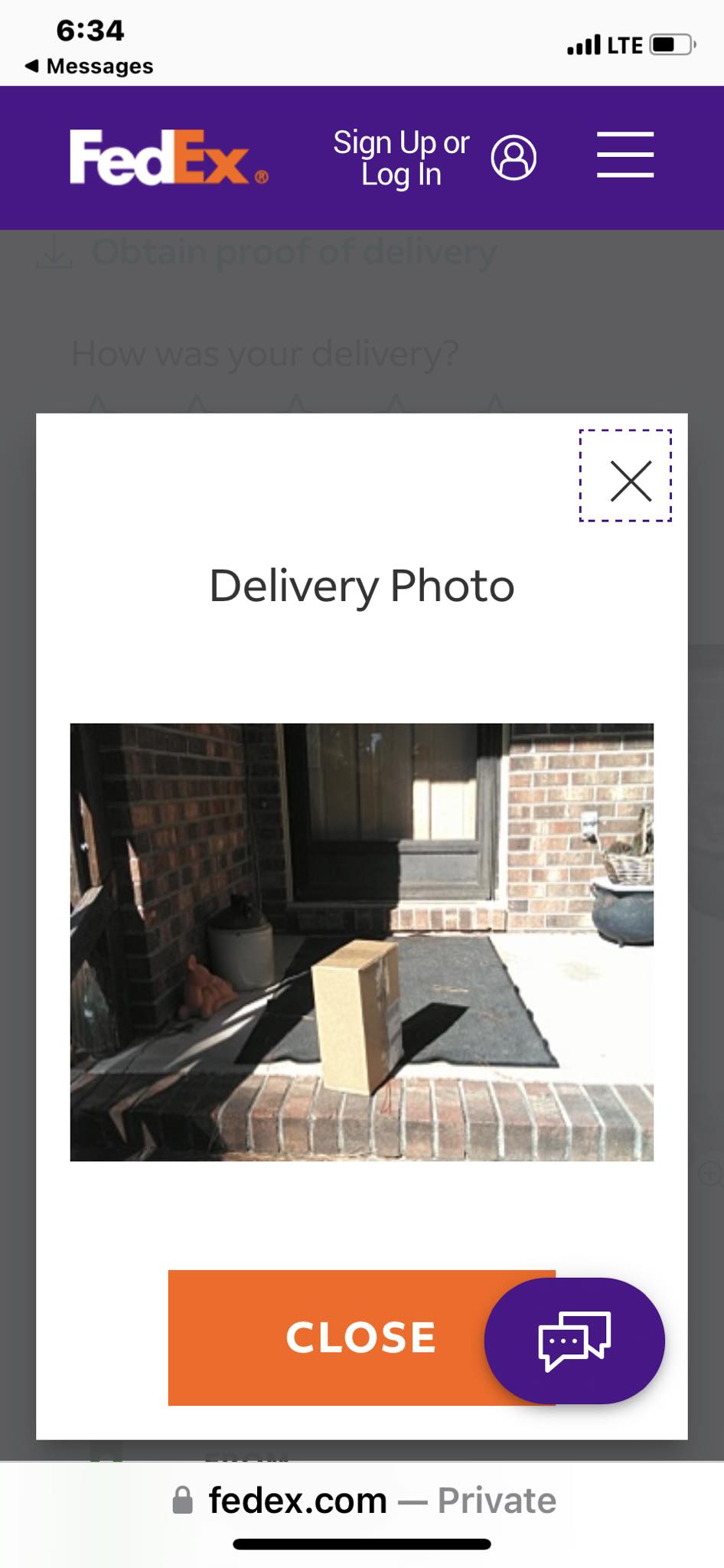 Lost package on porch in McCordsville - can you help?