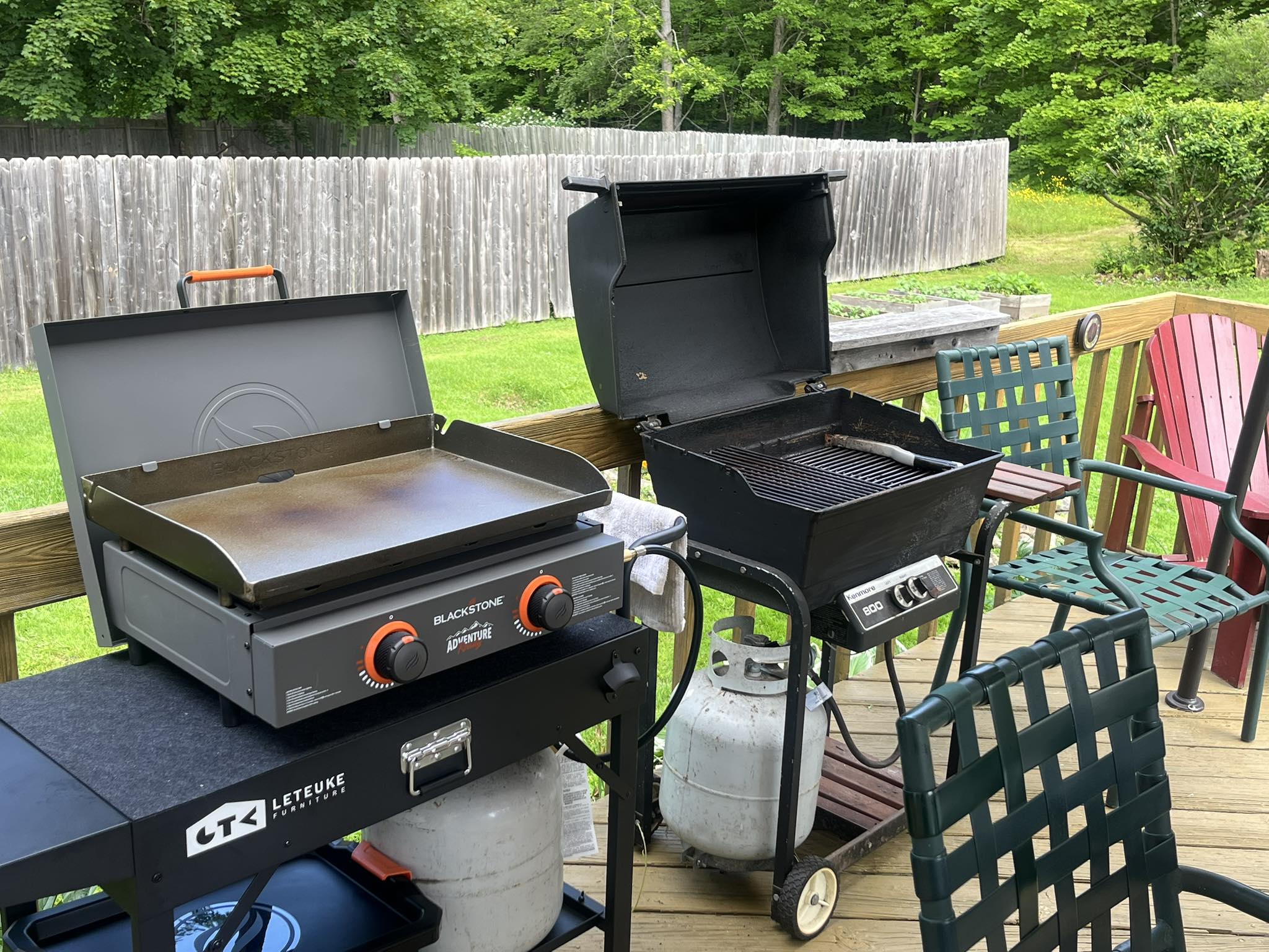Vintage outdoor cooking grills from 60's and 80's